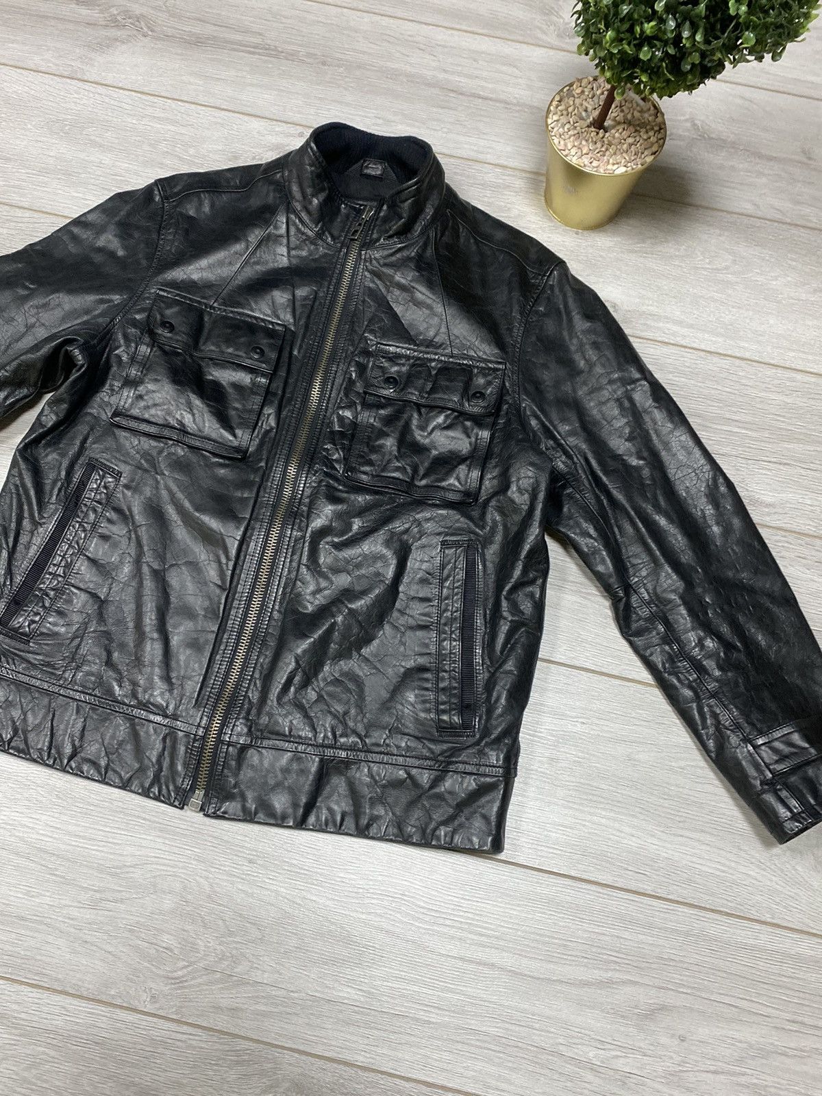 Gap GAP vintage leather jacket zip up Size US L / EU 52-54 / 3 - 4 Thumbnail