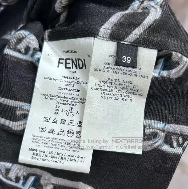 Fendi Fendi Black Silk Long Sleeve Shirt M Size . Size US M / EU 48-50 / 2 - 3 Thumbnail