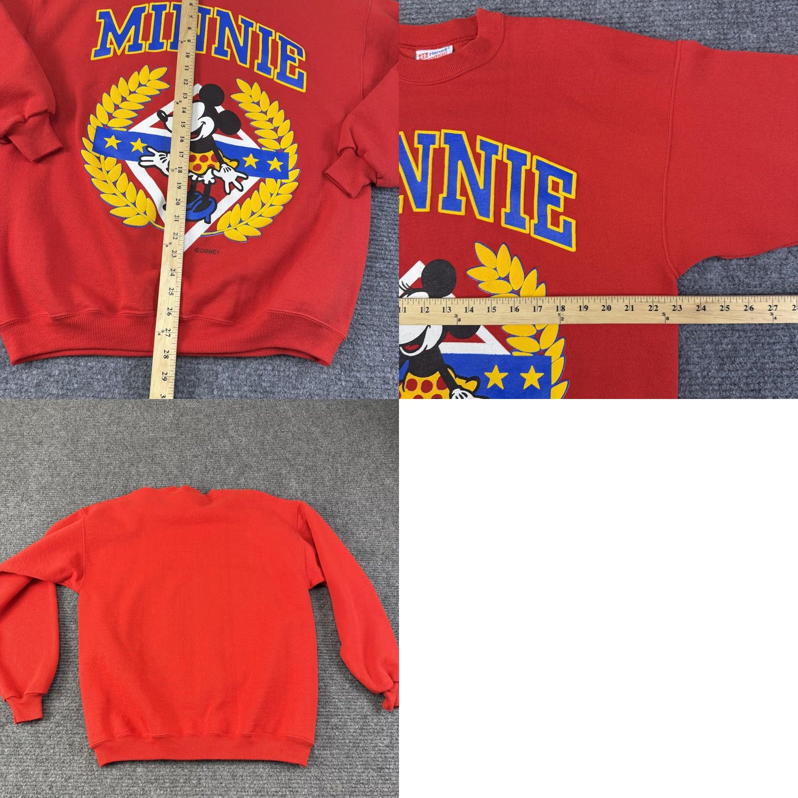Hanes VINTAGE Hanes Sweater Minnie Mouse Disney USA Heavyweight Red Mens Large Size US L / EU 52-54 / 3 - 8 Thumbnail
