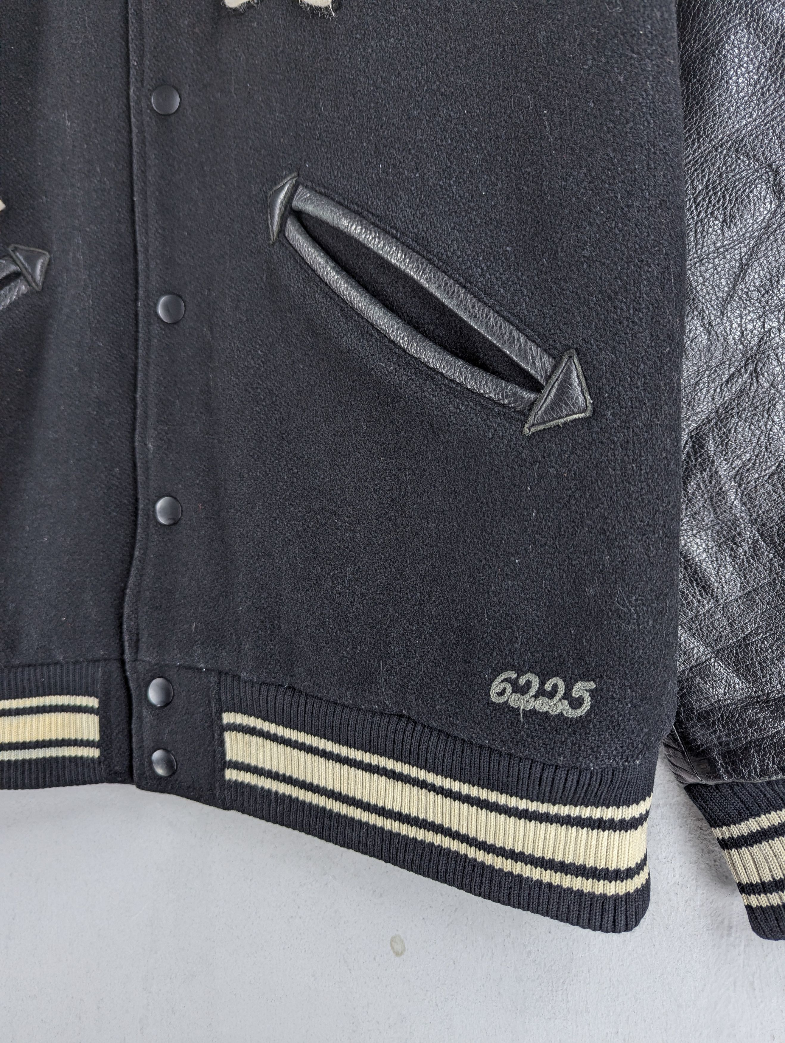 Japanese Brand Vintage Mackdaddy Wool Varsity Sleeve Leather Jacket Size US L / EU 52-54 / 3 - 5 Thumbnail