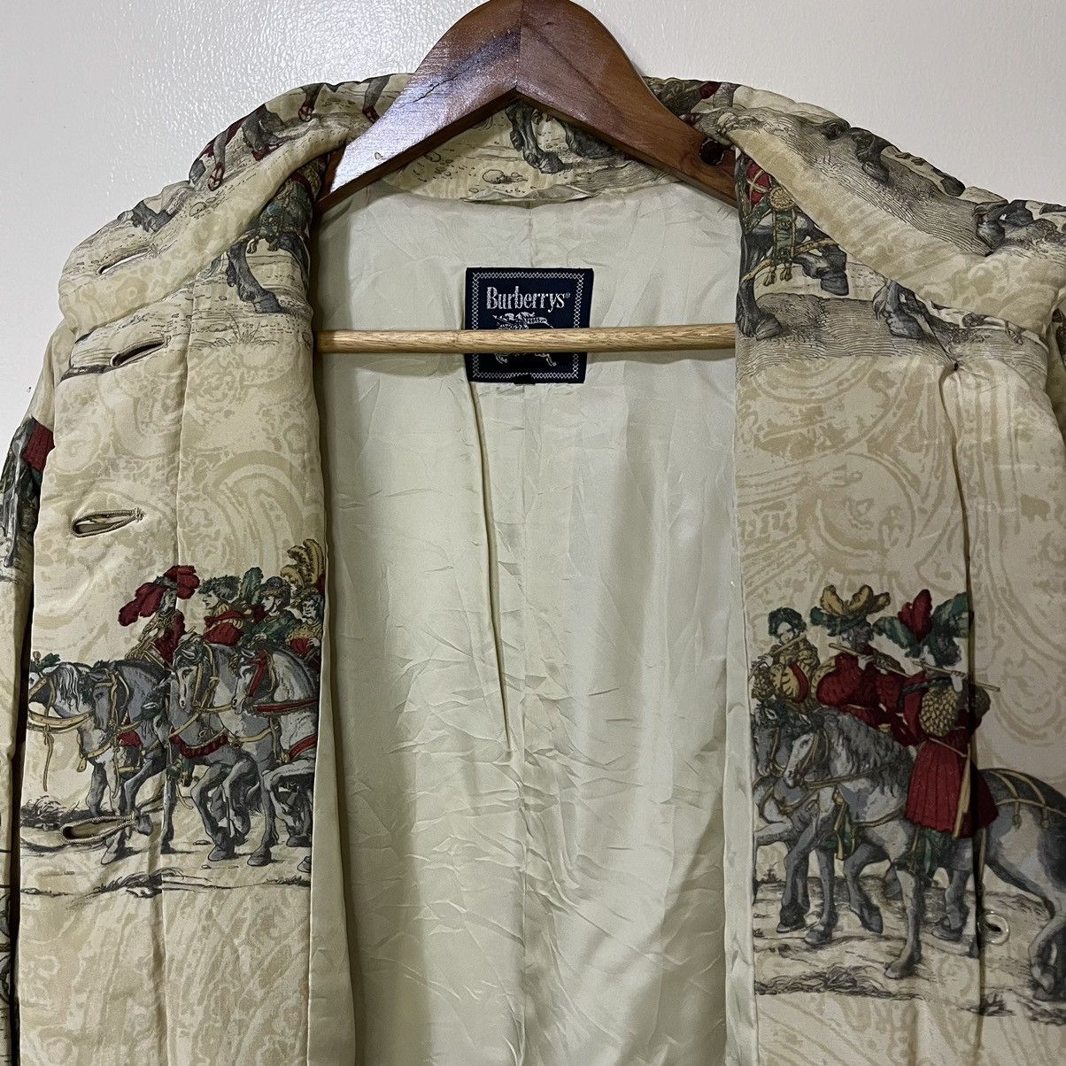 Burberry Vintage Burberrys Classic Horseman Design Silk Jacket Size US L / EU 52-54 / 3 - 11 Thumbnail