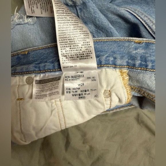 Levi's Levi's Light Blue Frayed Jean Shorts Size 29" - 3 Thumbnail