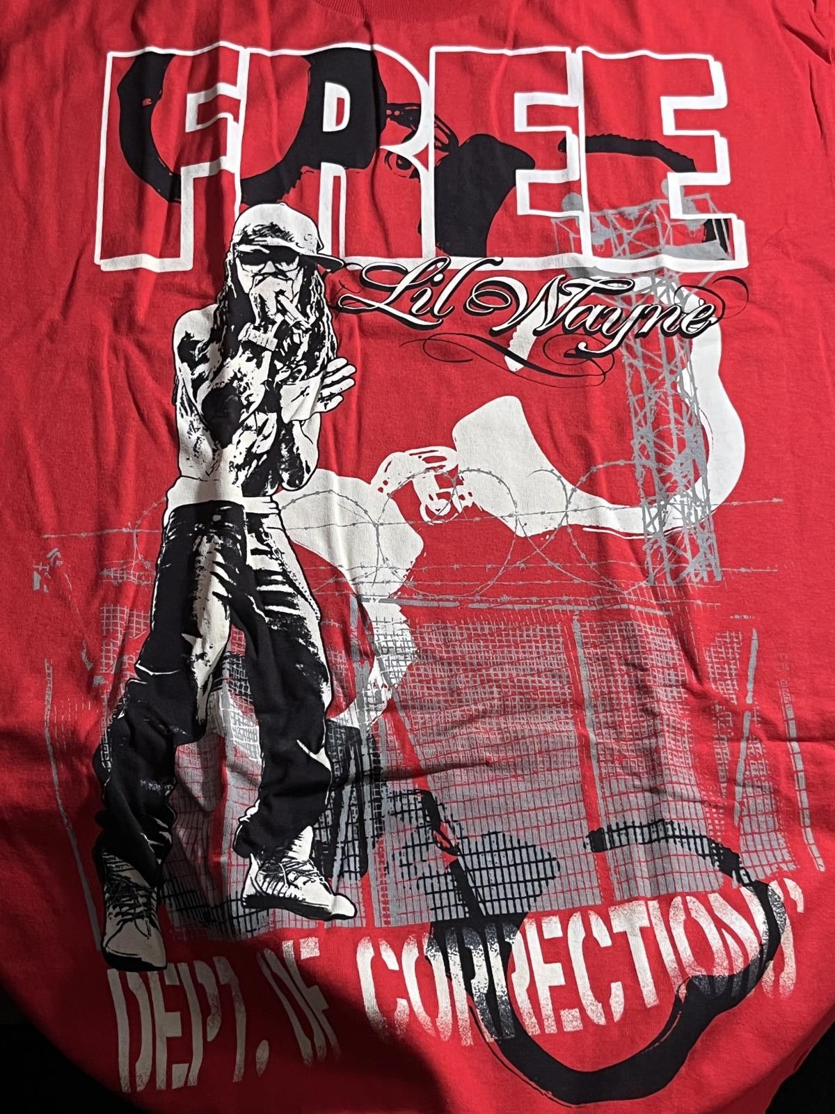 Designer Free Lil Wayne Jail Tee - Merch Lockdown T-shirt - L Size US L / EU 52-54 / 3 - 3 Thumbnail