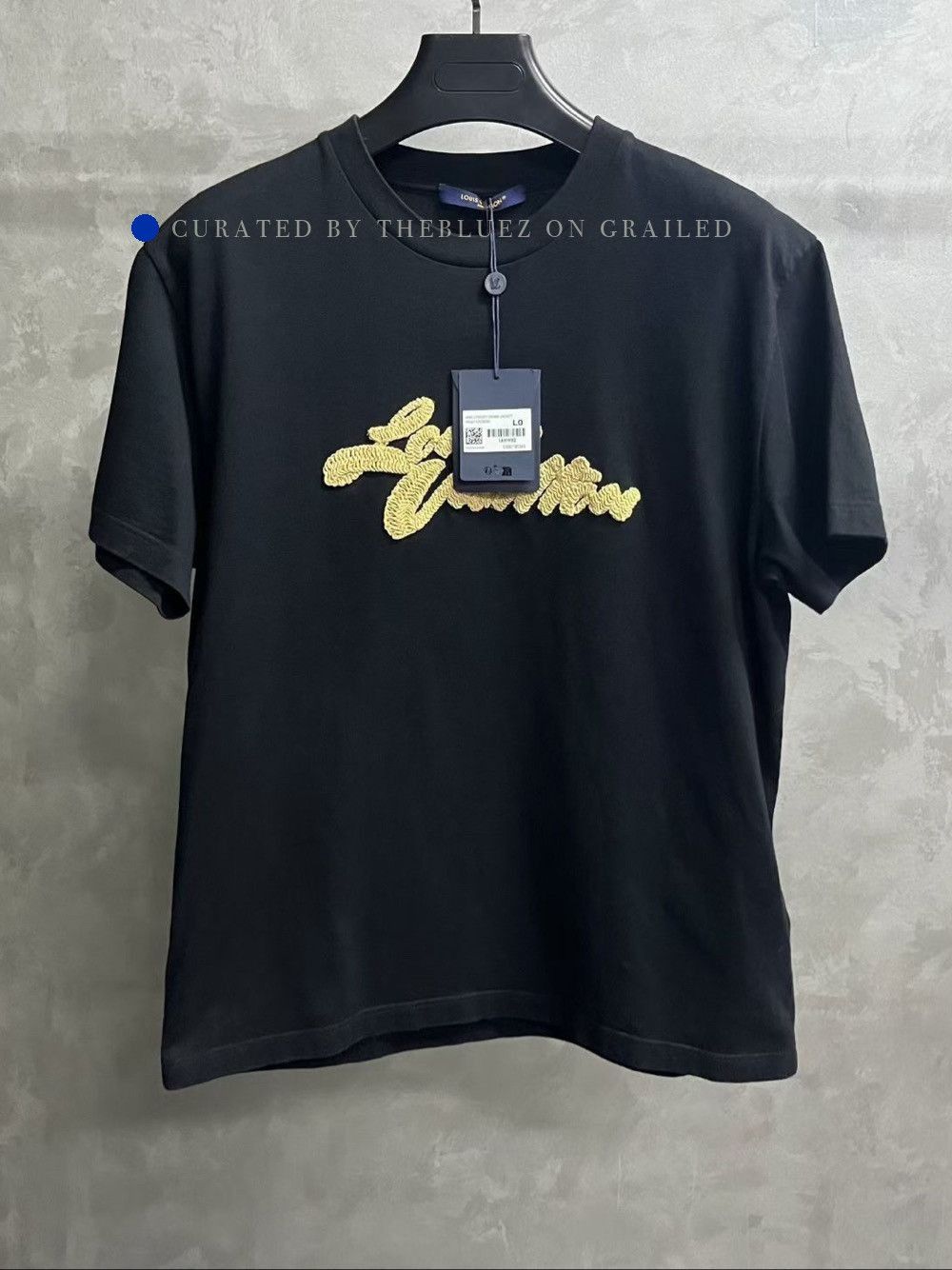 Louis Vuitton Black Short Sleeve T-Shirt with Gold Embroidery Size US L / EU 52-54 / 3 - 1 Thumbnail