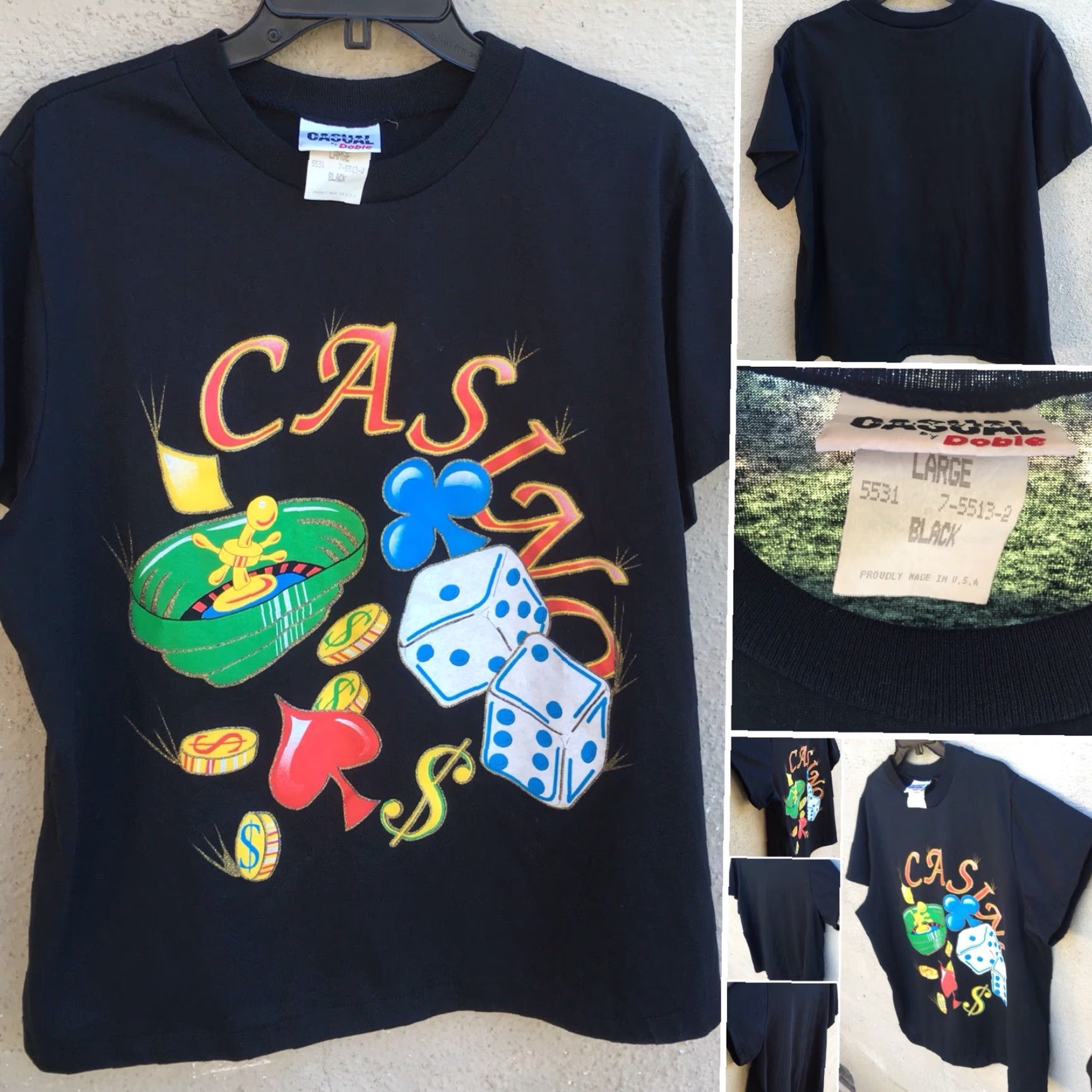 Vintage VINTAGE Casual Knit Wear By Dobie T-Shirt L Black 50/50 Polyester Cotton Casual Mens Size L / US 10 / IT 46 - 2 Thumbnail