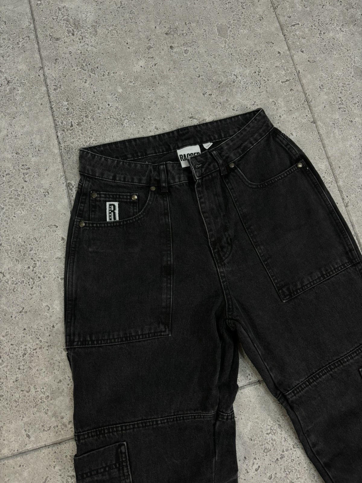 Vintage Vintage Ragged Jeans Avantgarde Denim Cargo Pants Rare Y2K Size US 30 / EU 46 - 6 Thumbnail