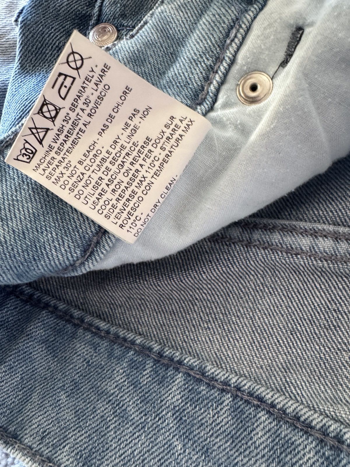 Pierre Balmain Pierre Balmain „Bleached Biker Jeans“ Size US 29 - 10 Thumbnail