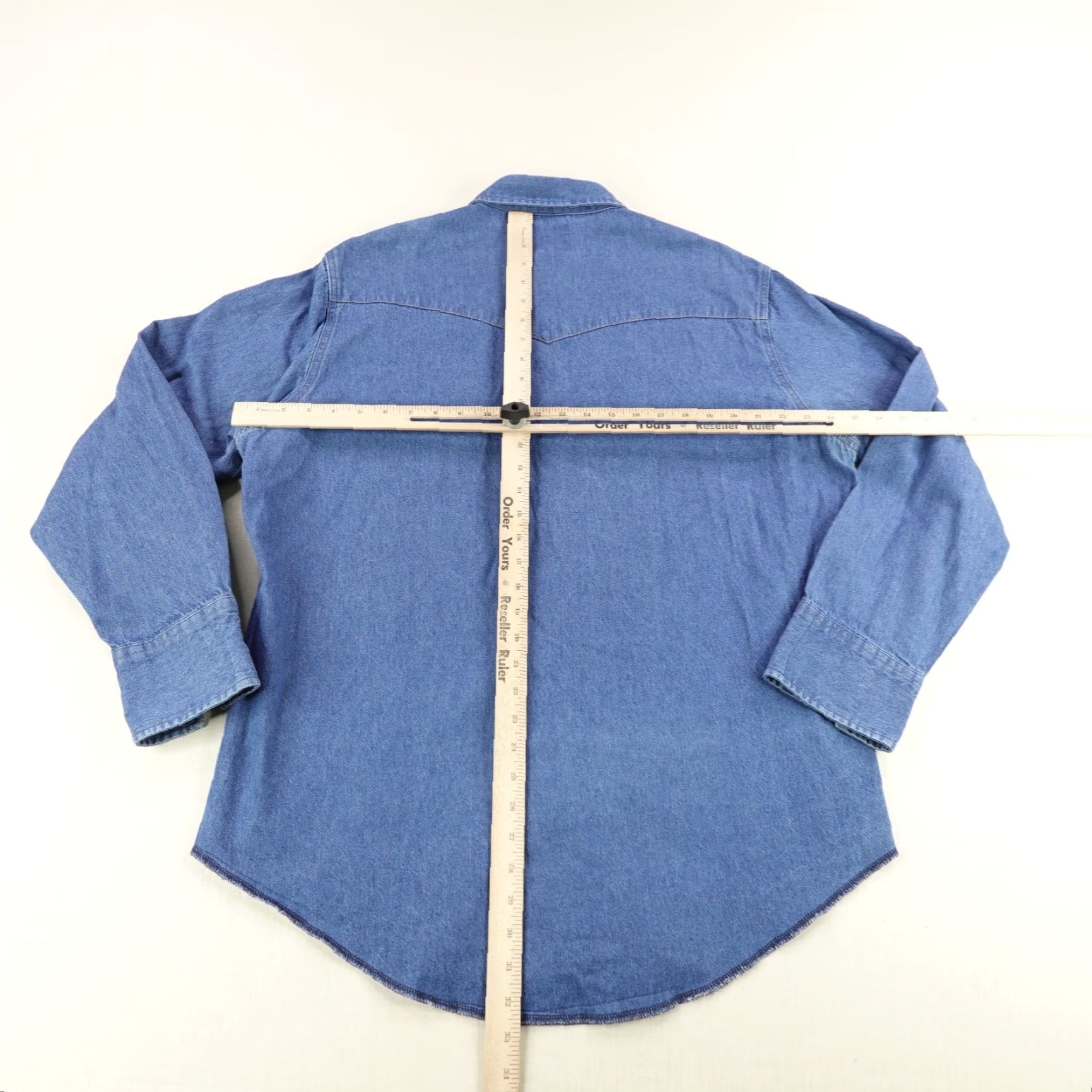 Wrangler VINTAGE Wrangler Shirt Mens XL Blue Denim Western Pearl Snap Cowboy Casual Workwear Size US XL / EU 56 / 4 - 5 Thumbnail