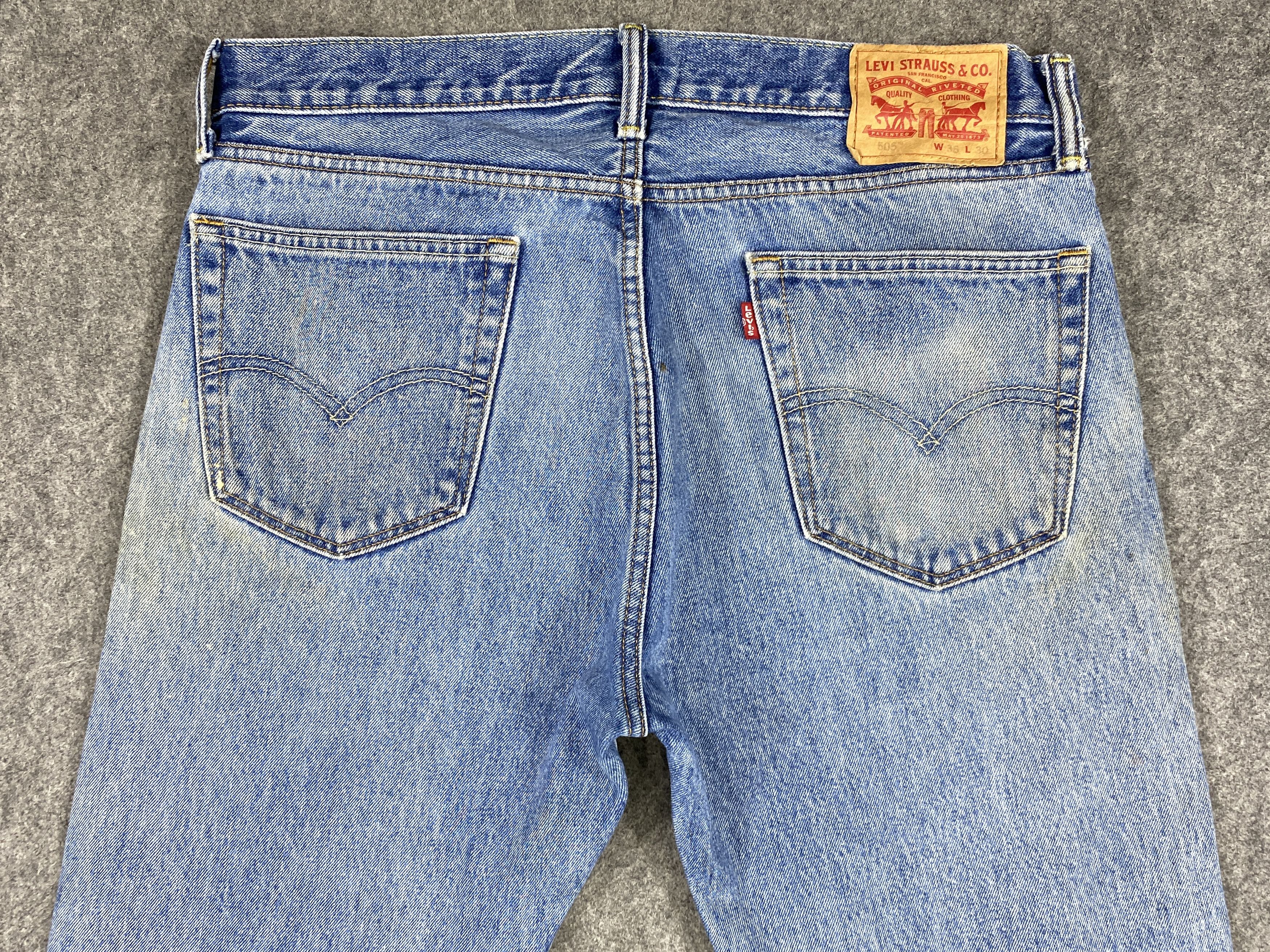 Levi's Distressed Blue Vintage Levi's 505 36x30.5 Denim -JN1890 Size US 36 / EU 52 - 4 Thumbnail