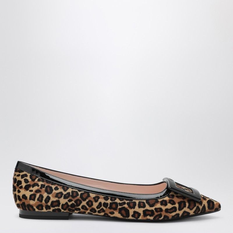 Roger Vivier Roger Vivier Gommettine Ballerina Leopard Print Pony Skin Size US 7.5 / IT 37.5 - 1 Thumbnail