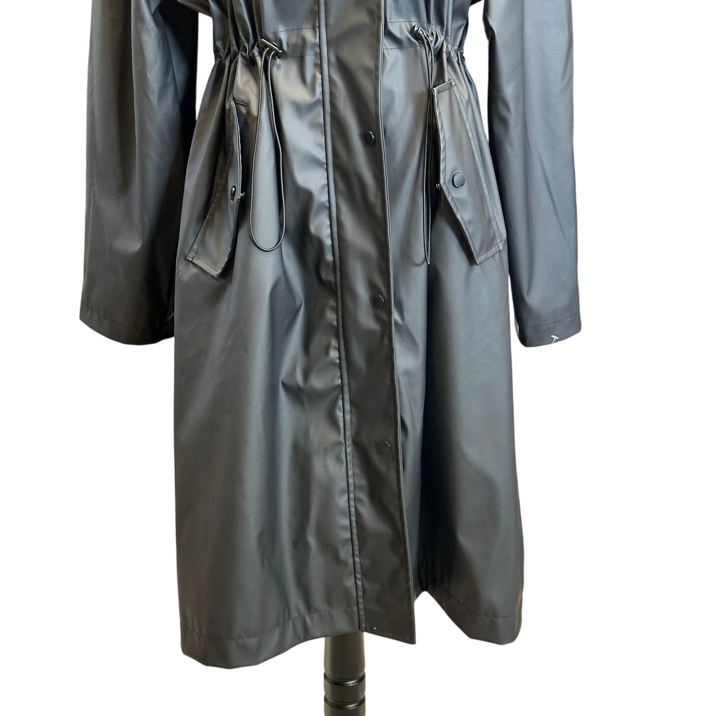 Rebecca Minkoff Rebecca Minkoff Black Light Hooded Trench Coat Black L NWT Size L / US 10 / IT 46 - 4 Thumbnail