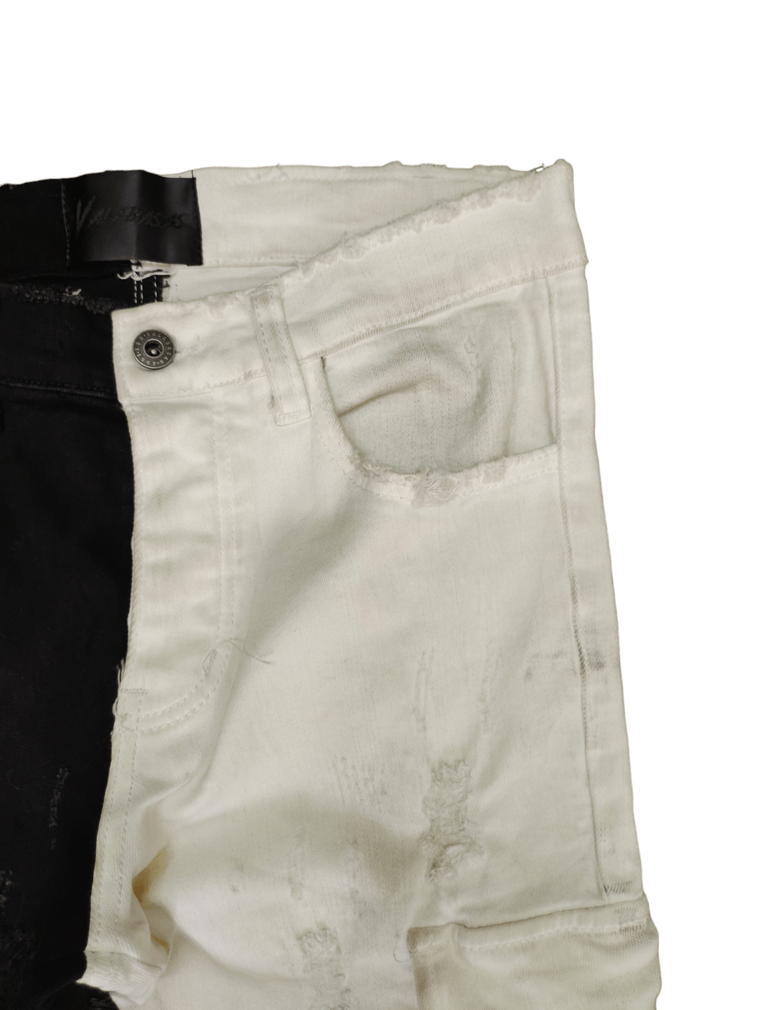 Japanese Brand Valabasas Black White Bondage Cargo Denim Jeans Cyperpunk Size US 32 / EU 48 - 3 Thumbnail