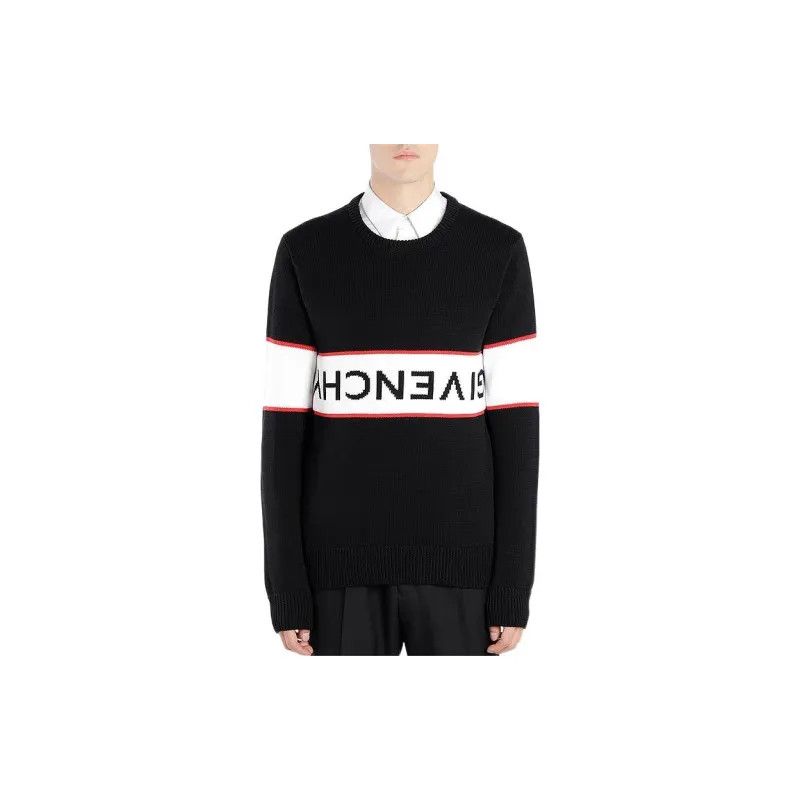 Givenchy o1srvl11e1224 Logo Crewneck Sweatshirt in Black Size US XL / EU 56 / 4 - 2 Thumbnail