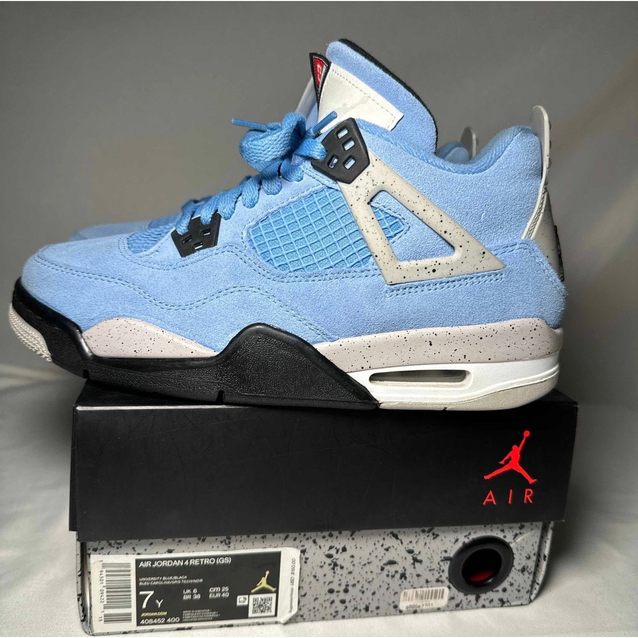Jordan Brand × Nike Size 7 - Air Jordan 4 Retro GS University Blue Men's Shoes Size US 7 / EU 40 - 8 Thumbnail