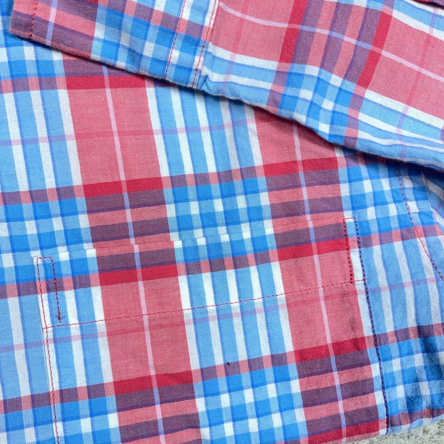 Vineyard Vines VINEYARD VINES Murray Shirt Button-Up Plaid Blue Pink Slim Fit Men M Size 40R - 6 Thumbnail