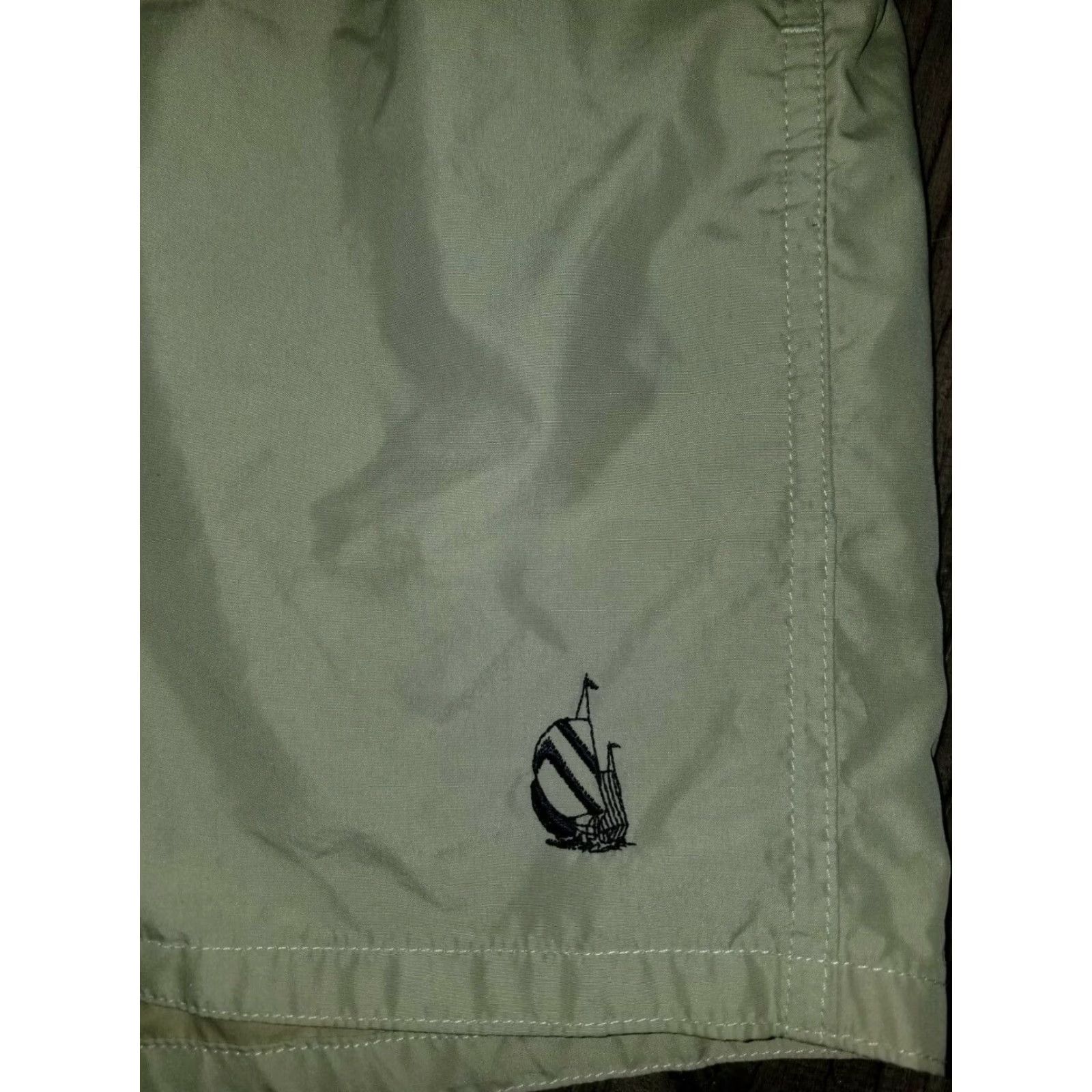 Nautica Vintage Nautica Mens L Swim Trunks Board Shorts Beige Logo 90s Mens Beachwear Size US 33 - 3 Thumbnail