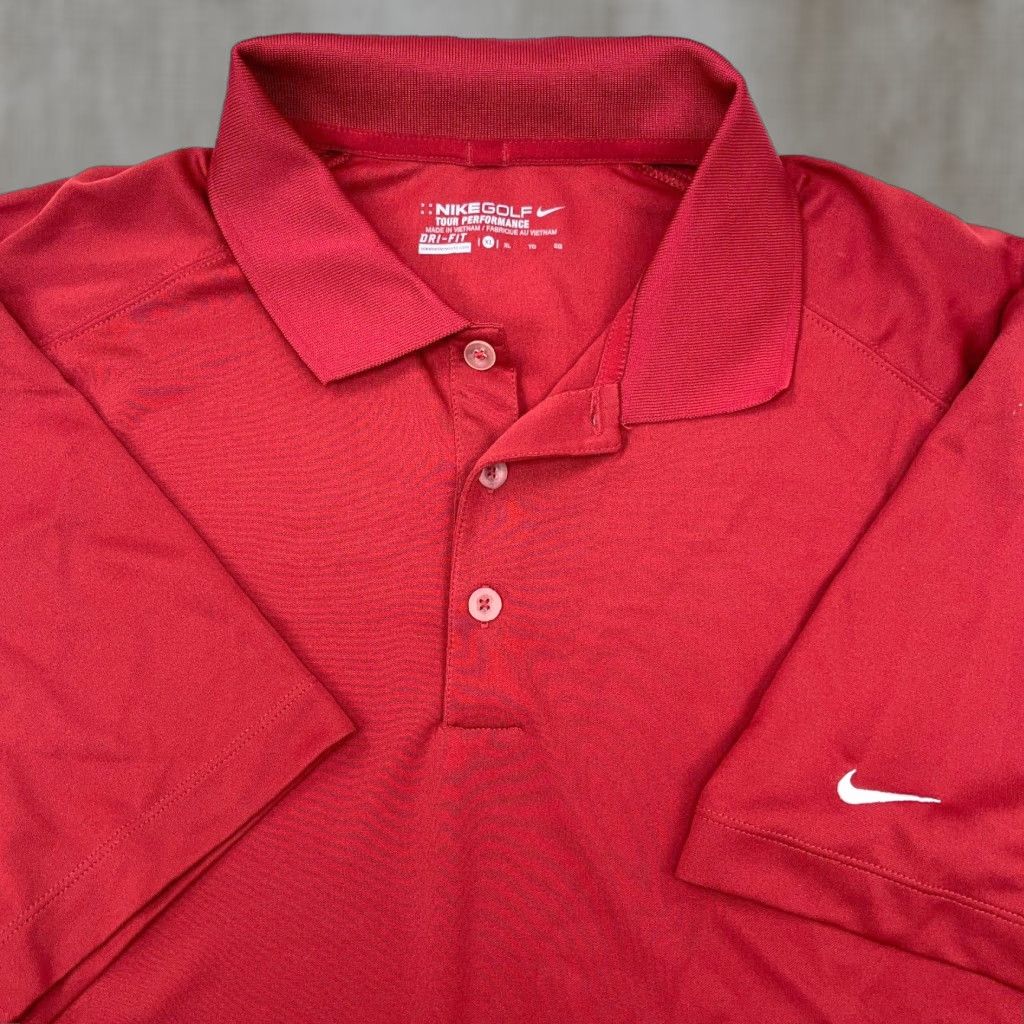 Nike Nike Polo Shirt Men XL Red Dri Fit Tour Performance Golf Pickleball Plain Basic Size US XL / EU 56 / 4 - 1 Thumbnail