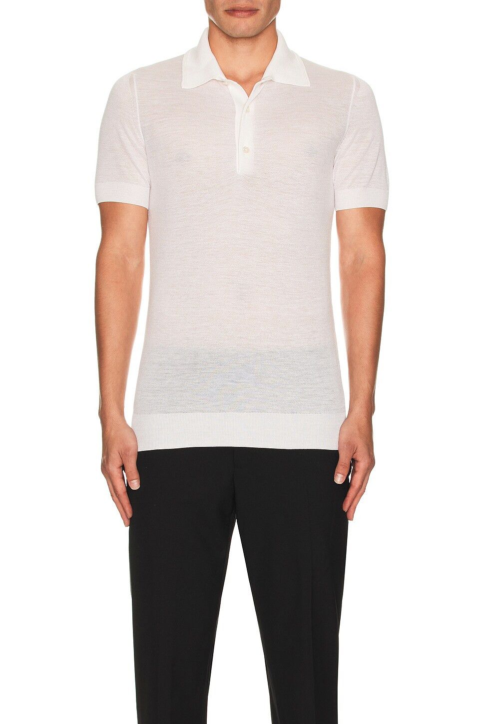 Tom Ford o1w1db10425 KPS008 Polo Shirt in White Size US M / EU 48-50 / 2 - 3 Thumbnail