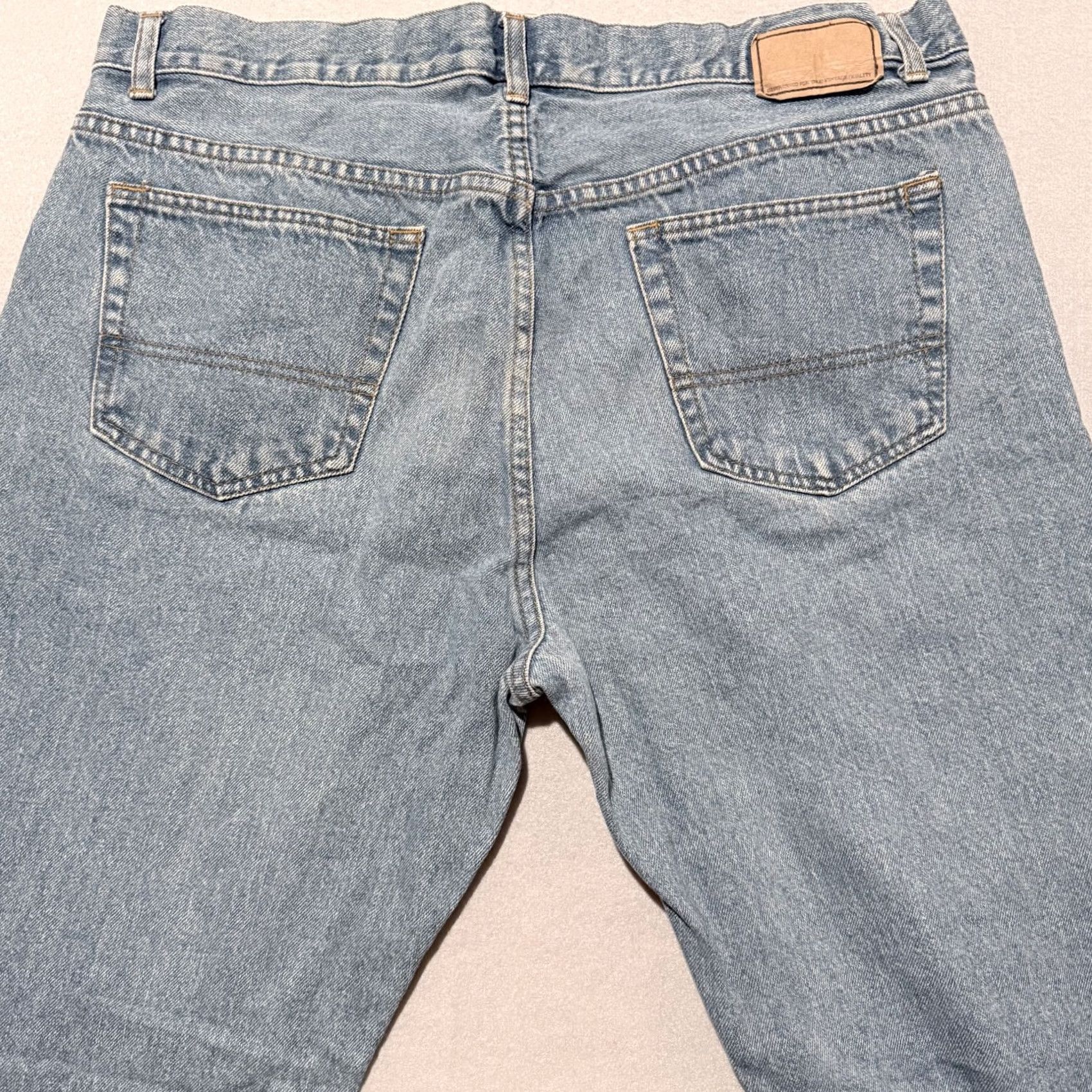 Vintage Urban Up Straight Jeans Men Blue Denim Mid-Rise Slimming Classic - 38X30 Size US 38 / EU 54 - 4 Thumbnail