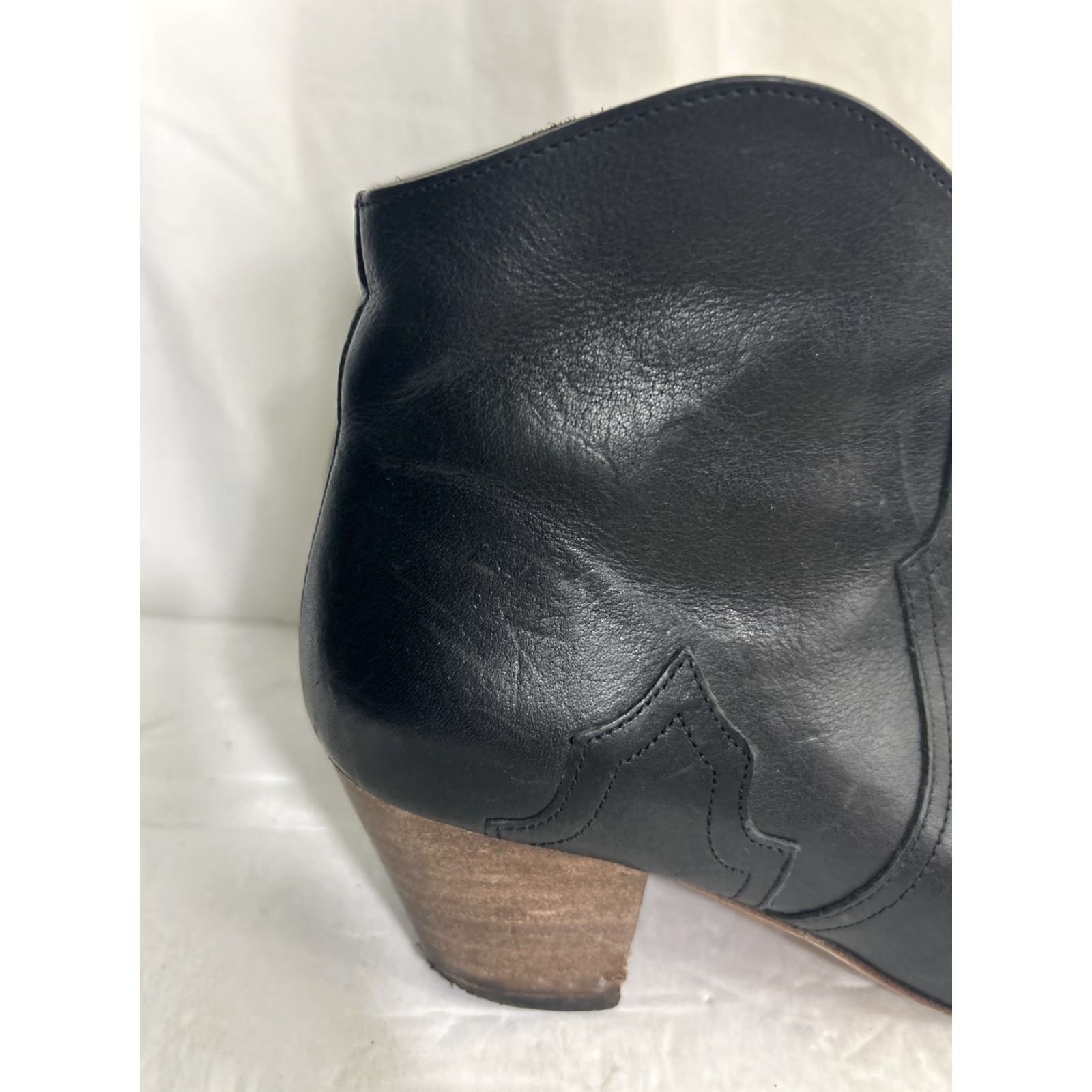 Isabel Marant Isabel Marant Dicker Ankle Leather Boots Black Womens Size 38 US 8 Zipper Western High Heel Boots Size US 8 / IT 38 - 4 Thumbnail