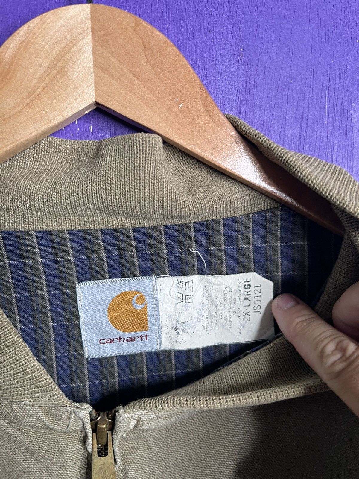 Carhartt × Vintage Vintage 90s Carhartt plaid lined ranch jacket Size US XXL / EU 58 / 5 - 4 Thumbnail