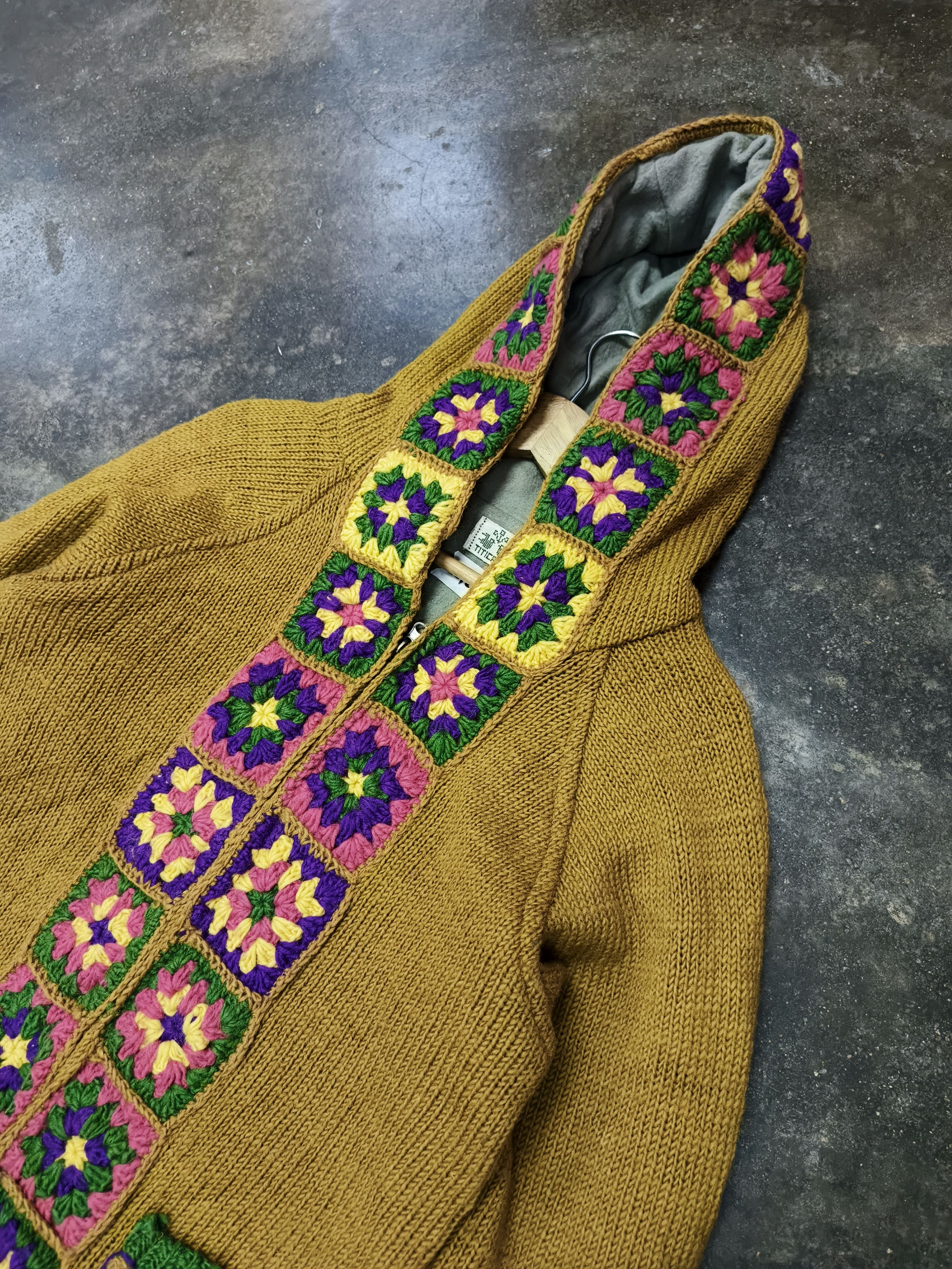 Japanese Brand TITICACA KNIT HOODIE Size ONE SIZE - 2 Thumbnail