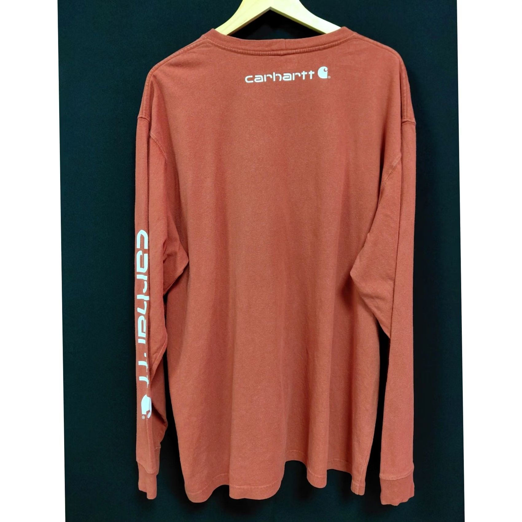 Carhartt Carhartt Long Sleeve T-Shirt Rust Solid Knit Men Size XL Size US XL / EU 56 / 4 - 2 Thumbnail