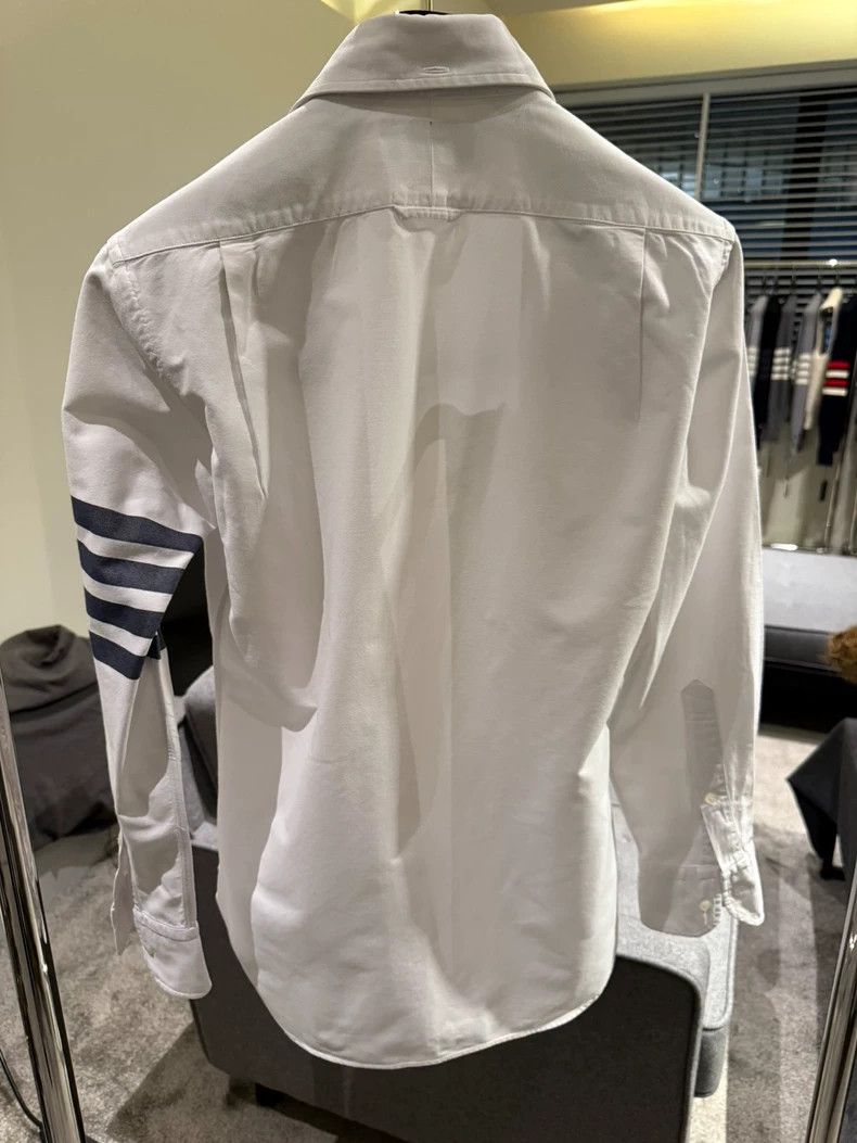 Thom Browne THOM BROWNE Four Bar Shirt Dark Grey Four Bar 2502-Nextarro Size US S / EU 44-46 / 1 - 2 Thumbnail