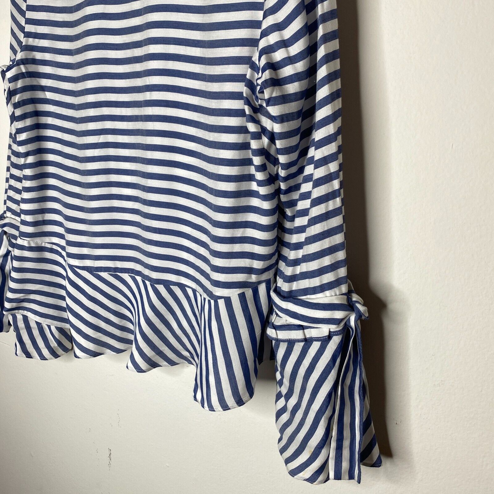 Other Artelier Blue & White Collar Button Down Bell Tie Blouse XS Size XS / US 0-2 / IT 36-38 - 7 Thumbnail