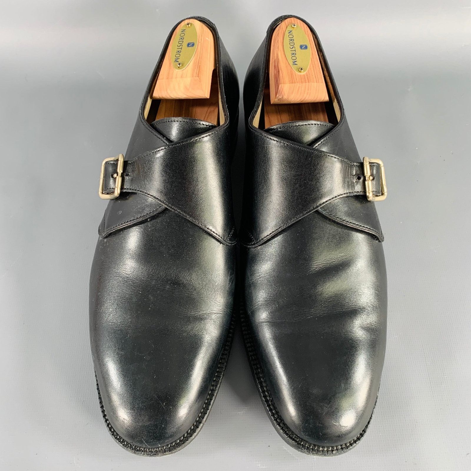 Salvatore Ferragamo SALVATORE FERRAGAMO Size 8 Black Leather Monk Strap Loafers Size US 8 / EU 41 - 4 Thumbnail