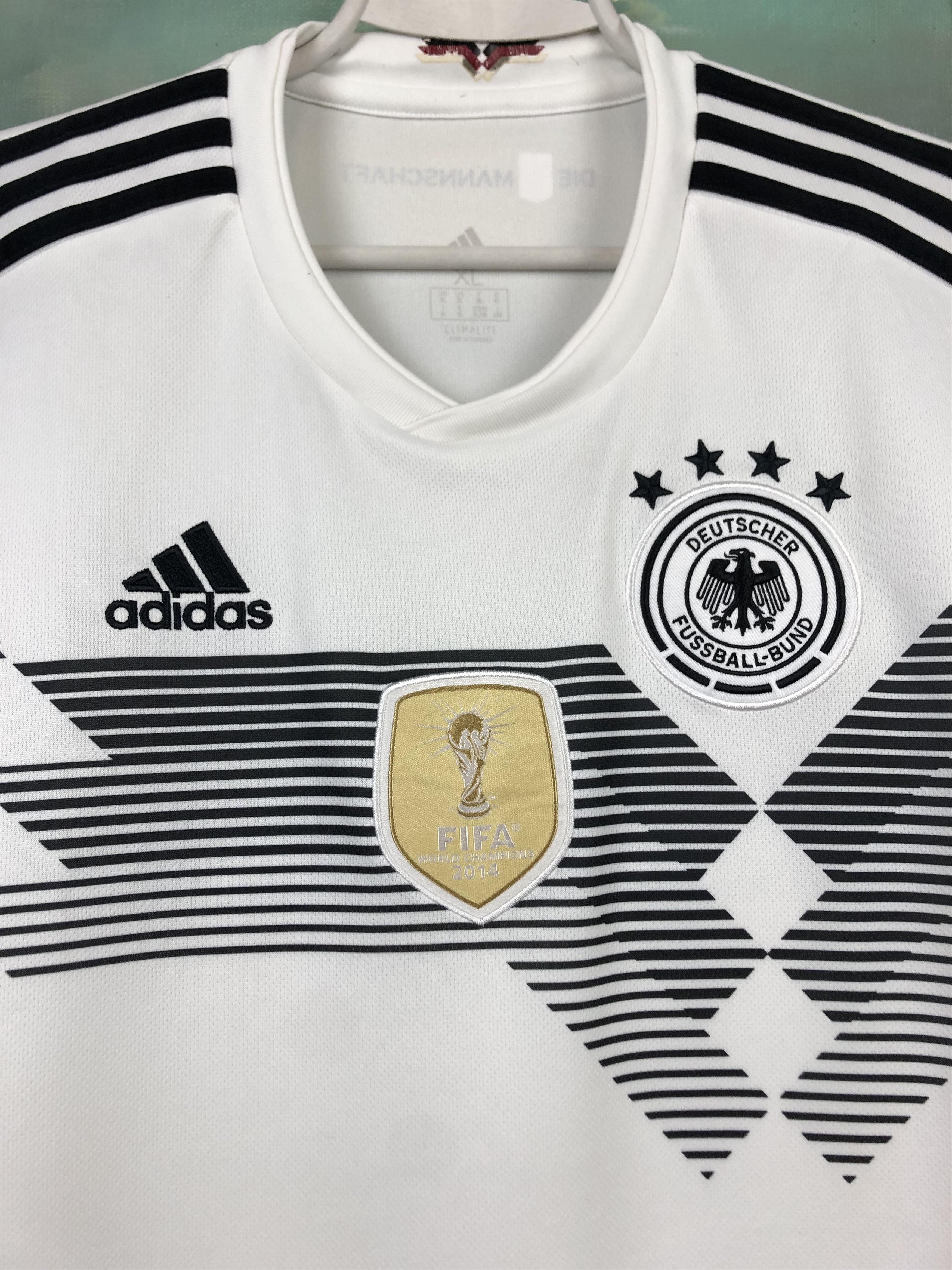 Vintage Germany Home football shirt 2018 Soccer Jersey Adidas Size US XL / EU 56 / 4 - 5 Thumbnail
