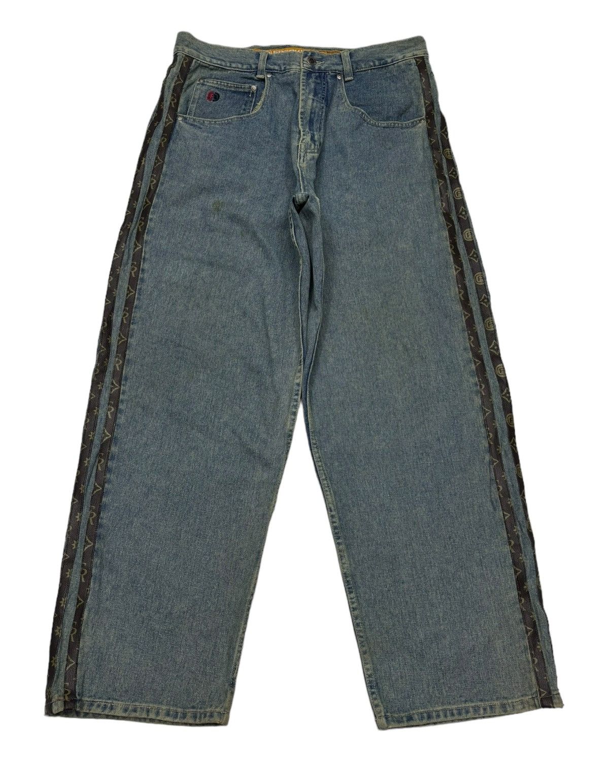 If Six Was Nine 🔥FREAKY MASSIVE LV MONOGRAM BAGGY JEANS HYPE Size US 34 / EU 50 - 1 Thumbnail