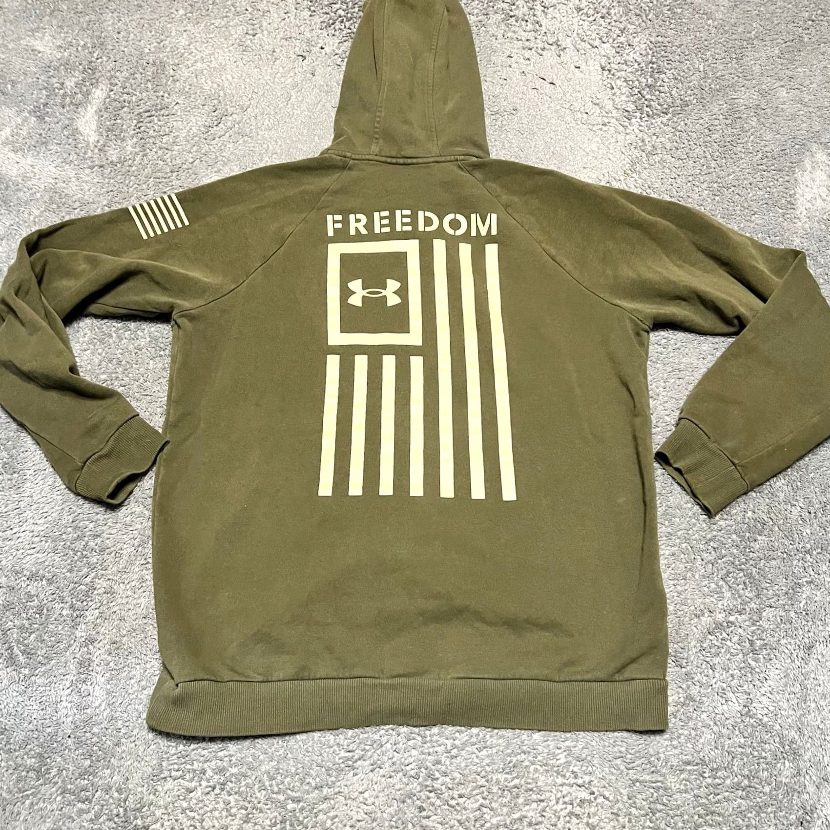 Under Armour Under Armour Hoodie Mens M Freedom Military Green Patriotic Service Gear Pullover Mens Green Hoodie Size US M / EU 48-50 / 2 - 4 Thumbnail