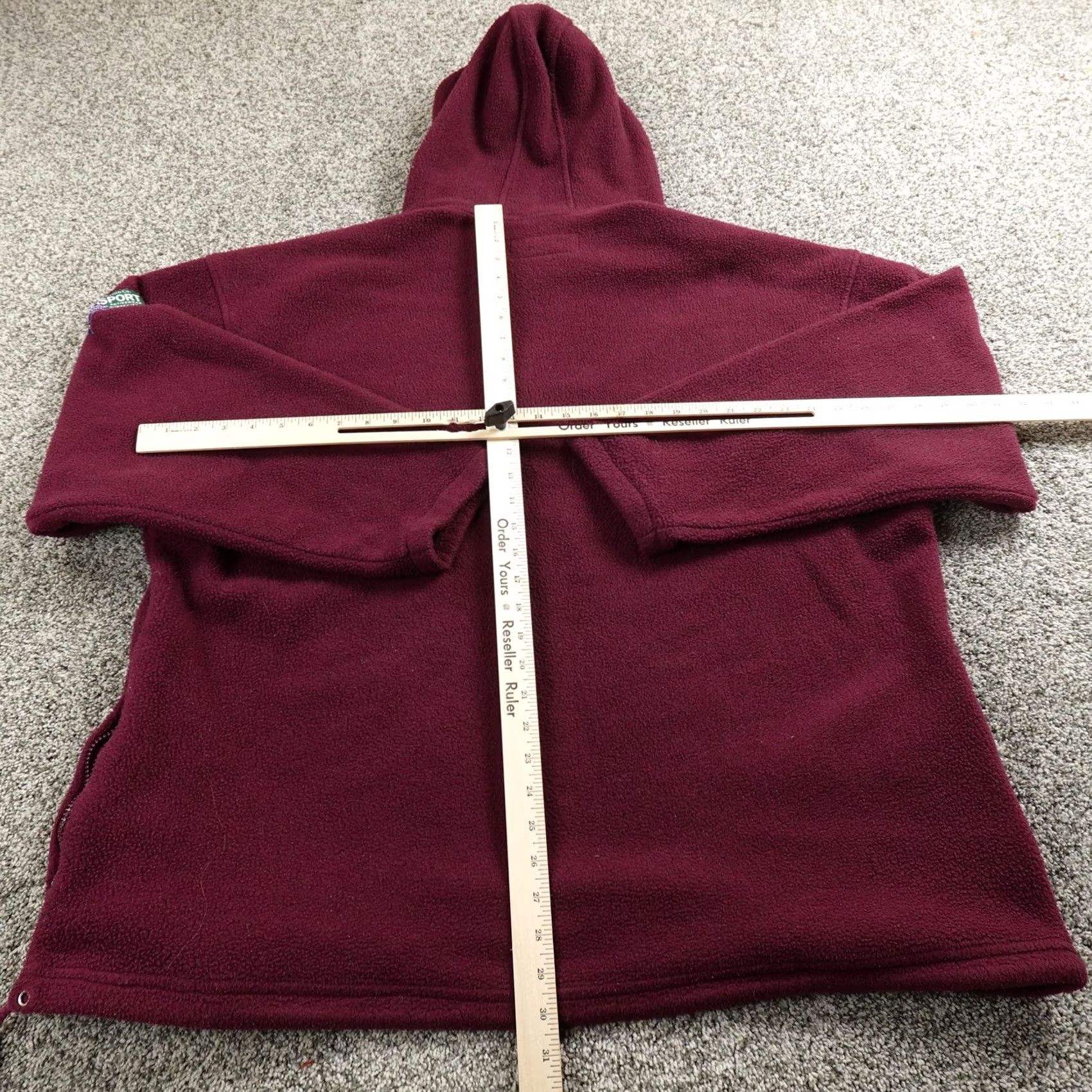 Abercrombie & Fitch VINTAGE Abercrombie & Fitch Hoodie Mens L Red Purple Henley Pullover Fleece Jacket USA Size US L / EU 52-54 / 3 - 6 Thumbnail