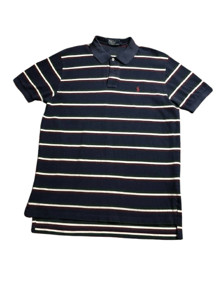 Polo Ralph Lauren Vintage Polo Ralph Lauren Striped Polo Size L Size US L / EU 52-54 / 3 - 1 Thumbnail