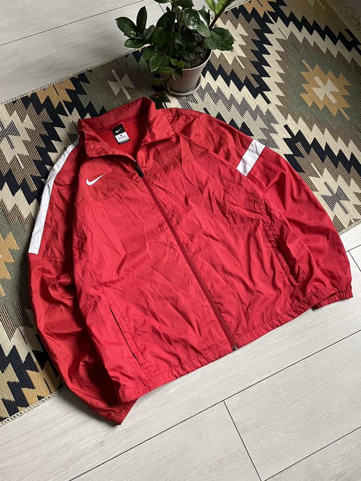 Nike × Vintage Nike Nylon Swoosh Track Jacket Size US XL / EU 56 / 4 - 3 Thumbnail