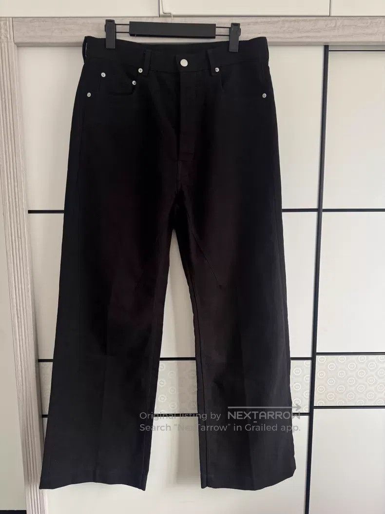 Rick Owens RICK OWENS Black Twill Denim Pants Size US 31 - 1 Thumbnail