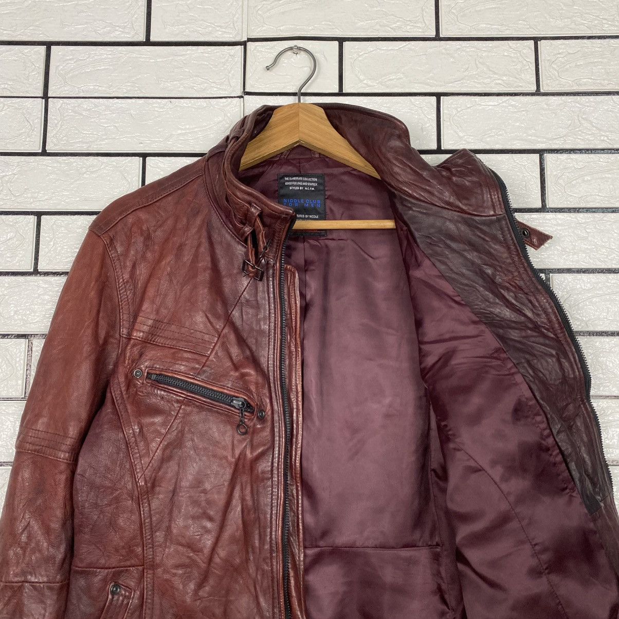 Japanese Brand 🔥VINTAGE SOFT LEATHER JACKET BIKER NICOLE CLUB ISSEY MIYAKE Size US S / EU 44-46 / 1 - 11 Thumbnail