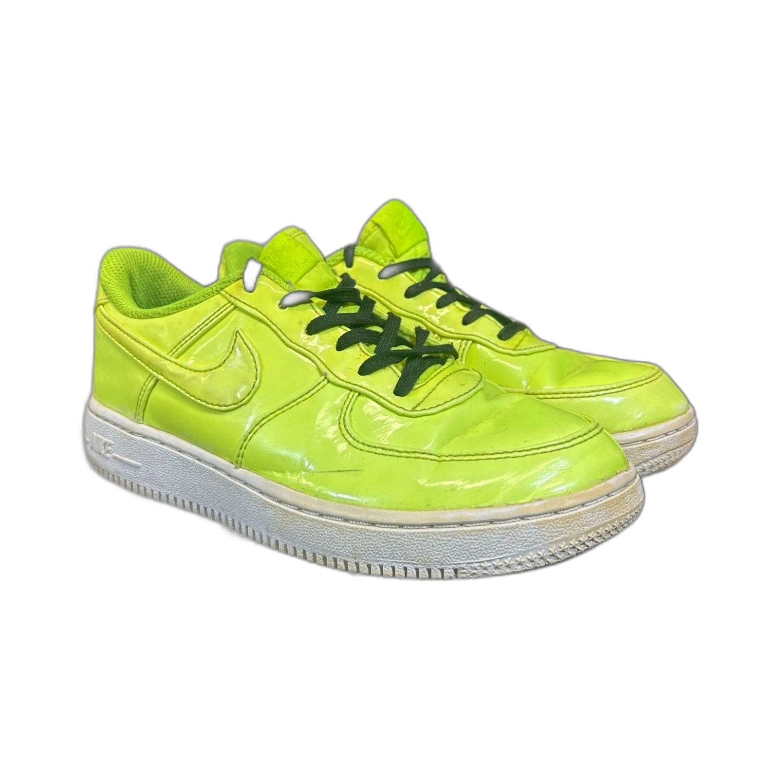 Nike 2018 Nike Air Force I 1 Low LV8 UV Volt PS Preschool AO2287- Size US XXS / EU 40 - 2 Thumbnail