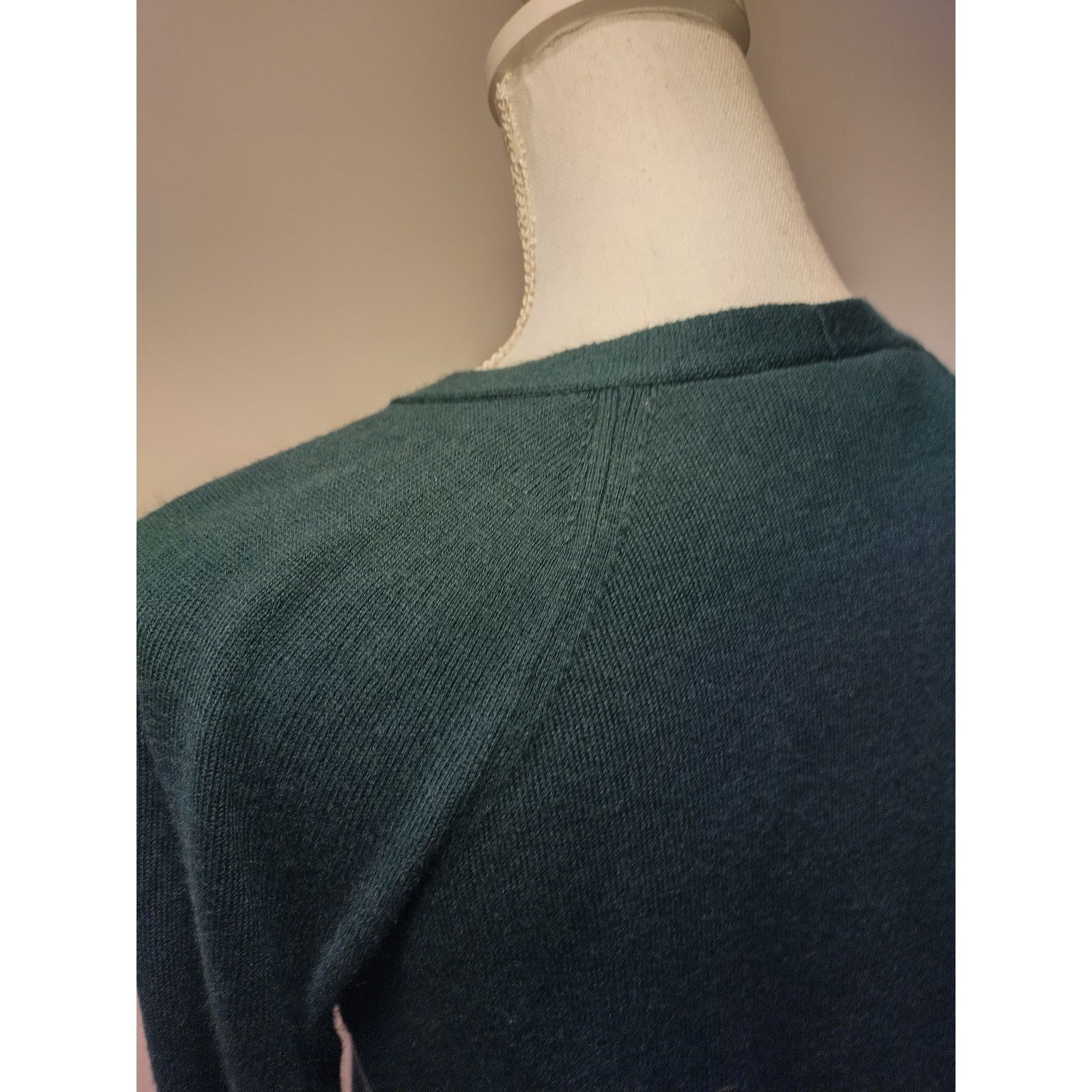 Loft Loft Womens V-Neck Sweater Long Sleeve Ribbed Pullover Green Size XS / US 0-2 / IT 36-38 - 6 Thumbnail