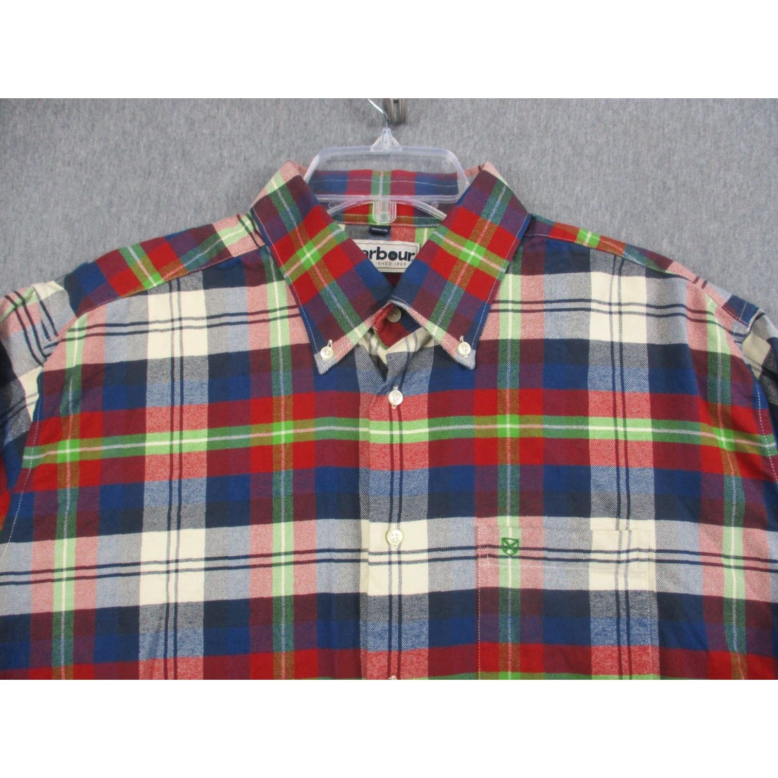 Barbour Barbour Shirt Mens Large Blue Plaid Button-Down Cotton Long Sleeve Size US L / EU 52-54 / 3 - 2 Thumbnail