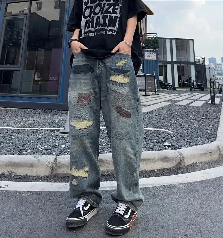 Japanese Brand Retro straight leg camouflage jeans Size US 32 / EU 48 - 1 Thumbnail