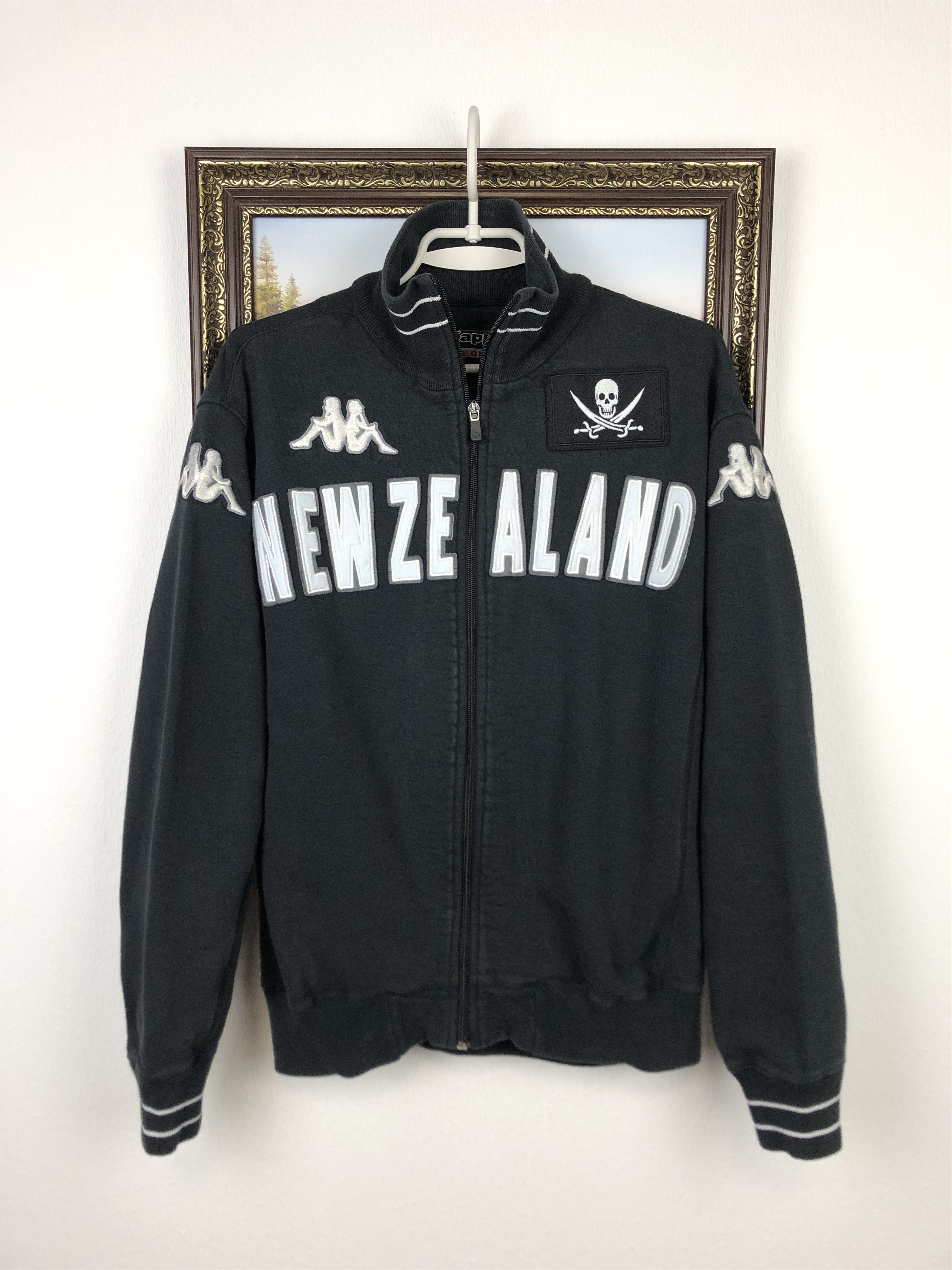 Vintage Kappa New Zealand Football Jacket Rugby Spell Out