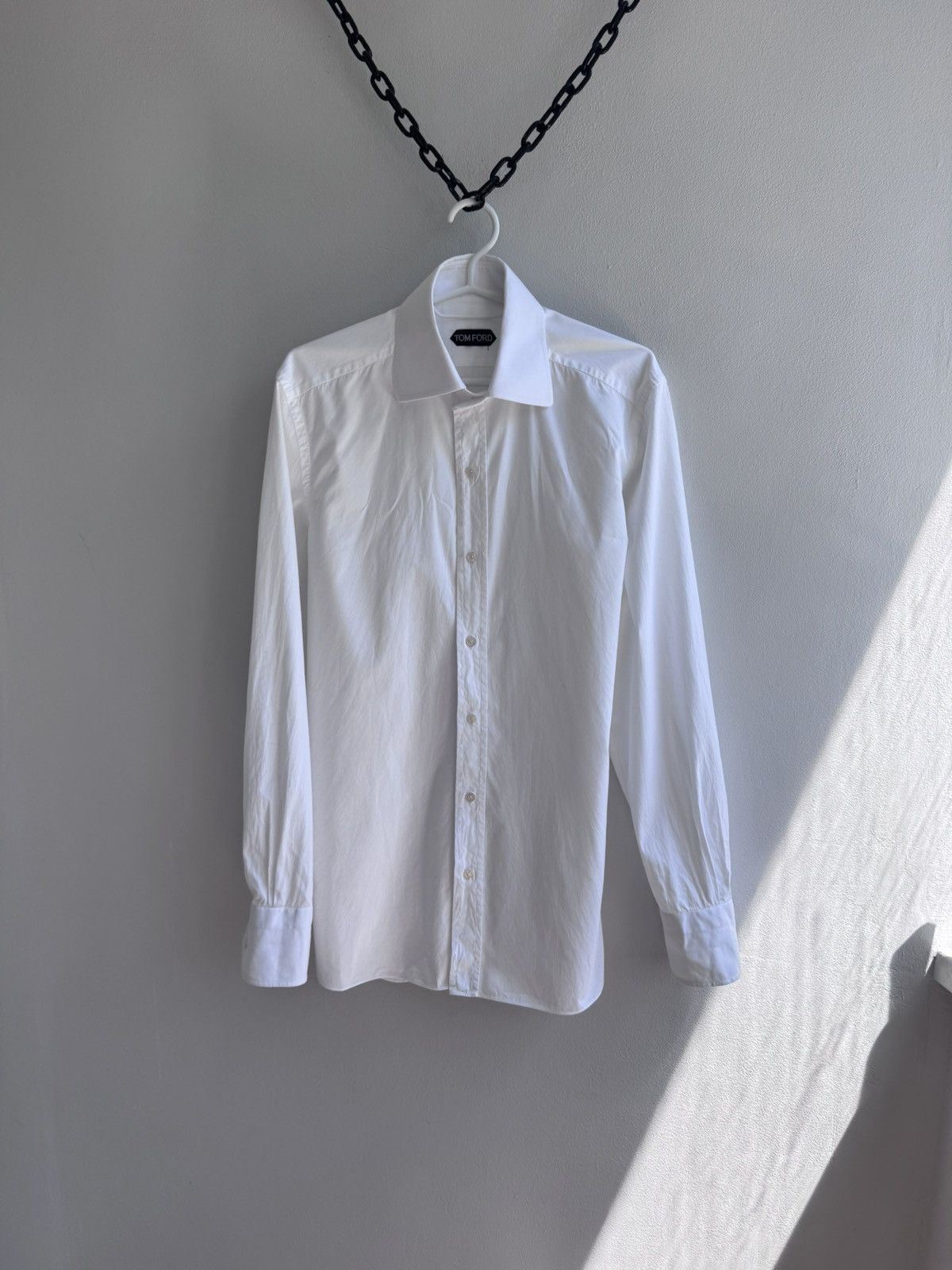 Tom Ford RARE Tom Ford Men’s White Classic Shirt Luxury Designer Size US M / EU 48-50 / 2 - 1 Thumbnail