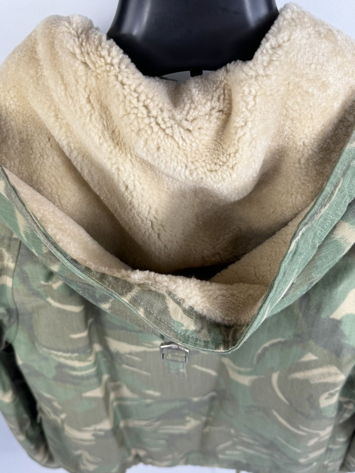 Saint Laurent Paris CAMOUFLAGE REAL SHEARLING HOOD JACKET Size US S / EU 44-46 / 1 - 4 Thumbnail