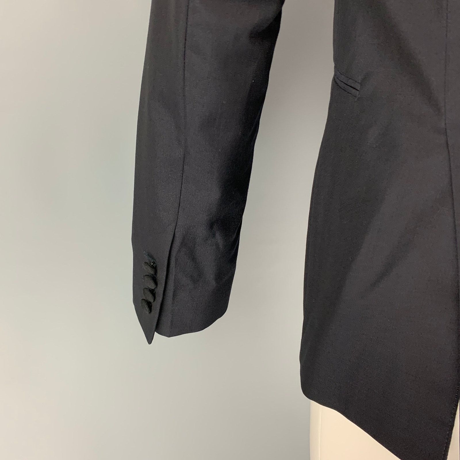 Other SPENCER HART Size 38 Black Wool Mohair Tuxedo Sport Coat Size 38R - 5 Thumbnail