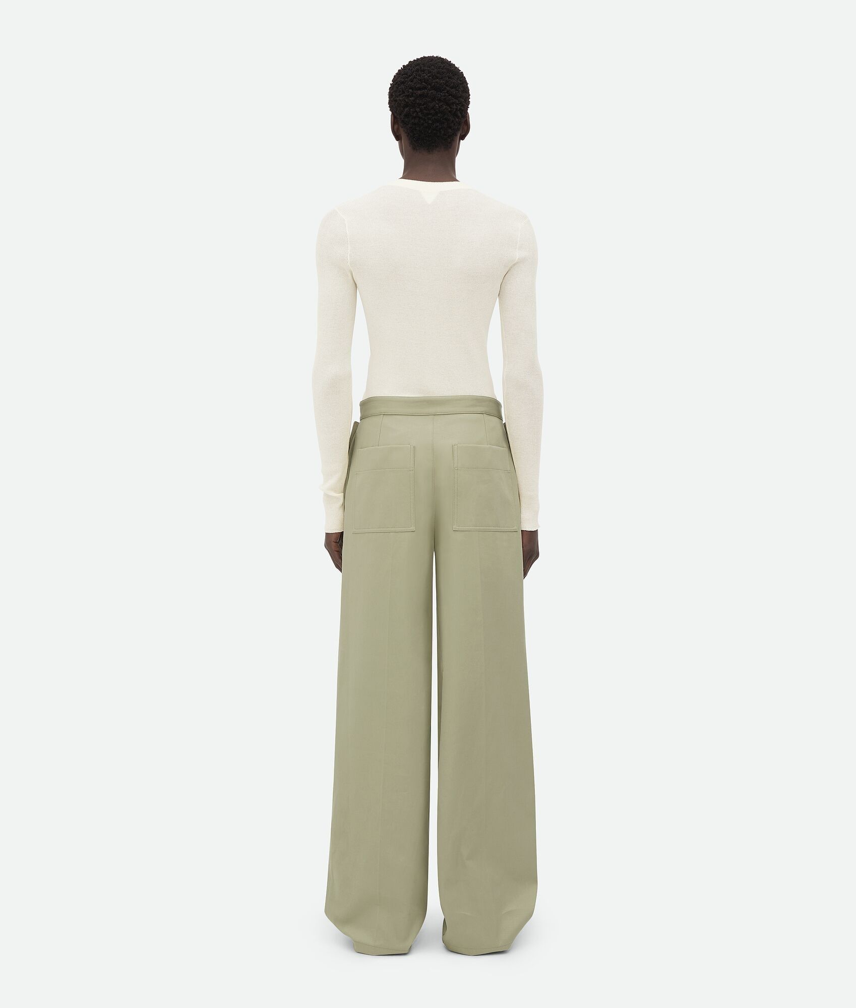 Bottega Veneta o1s1rm1125 Cotton Twill Trousers in Travertine Size US 36 / EU 52 - 3 Thumbnail
