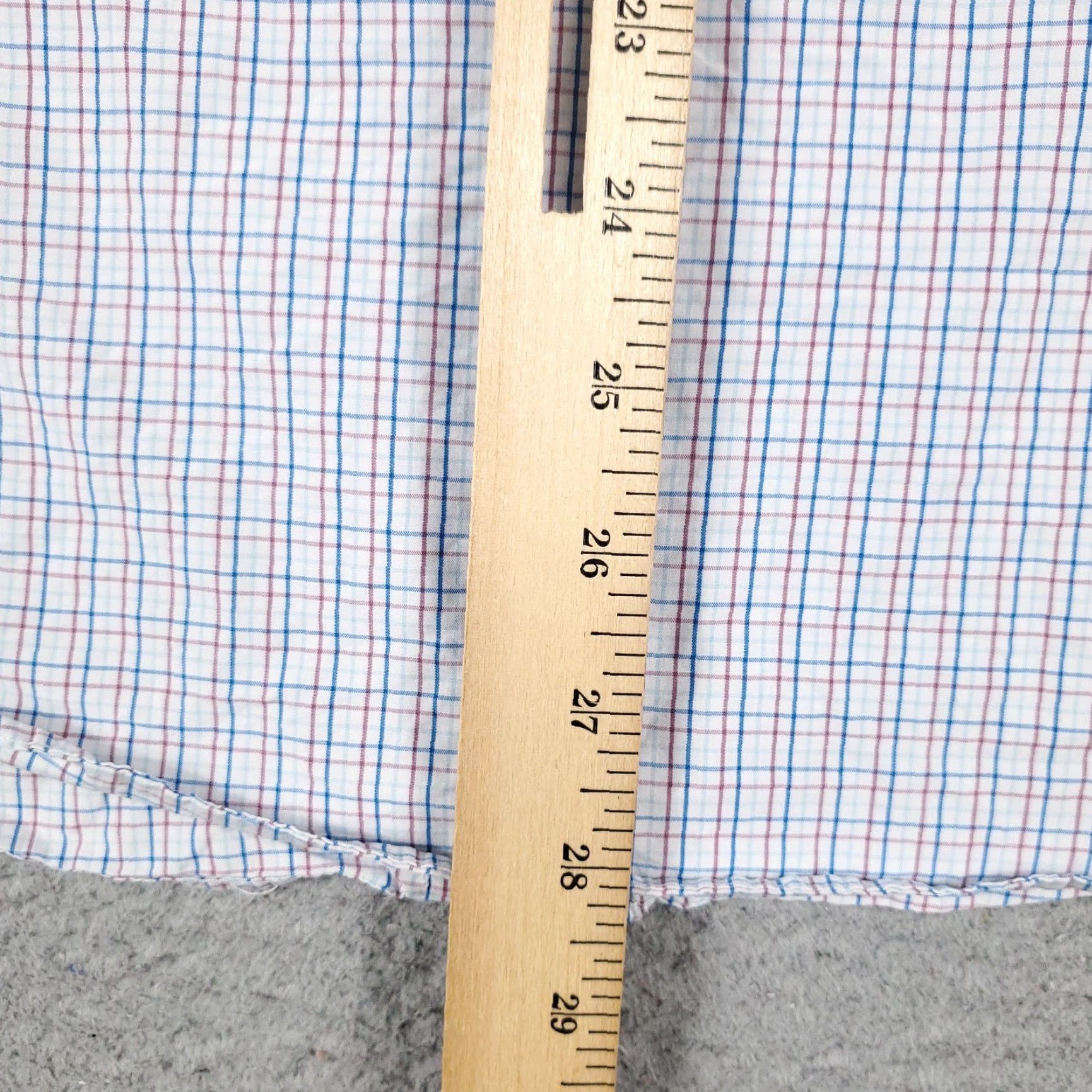 Original Penguin Original Penguin Dress Shirt Mens 15 Blue Red Check Long Sleeve Button-Up Size 40R - 6 Thumbnail