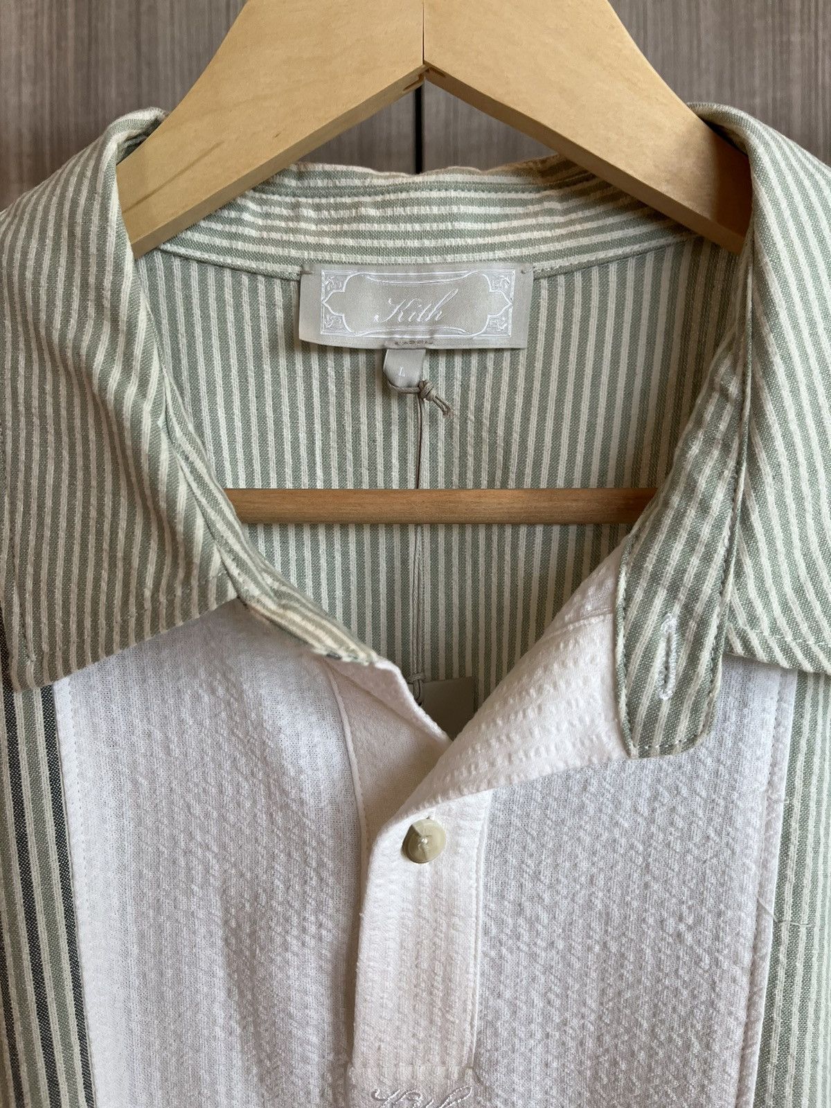 Kith Kith Harway Tranquility Green White SS Polo Size US L / EU 52-54 / 3 - 2 Thumbnail