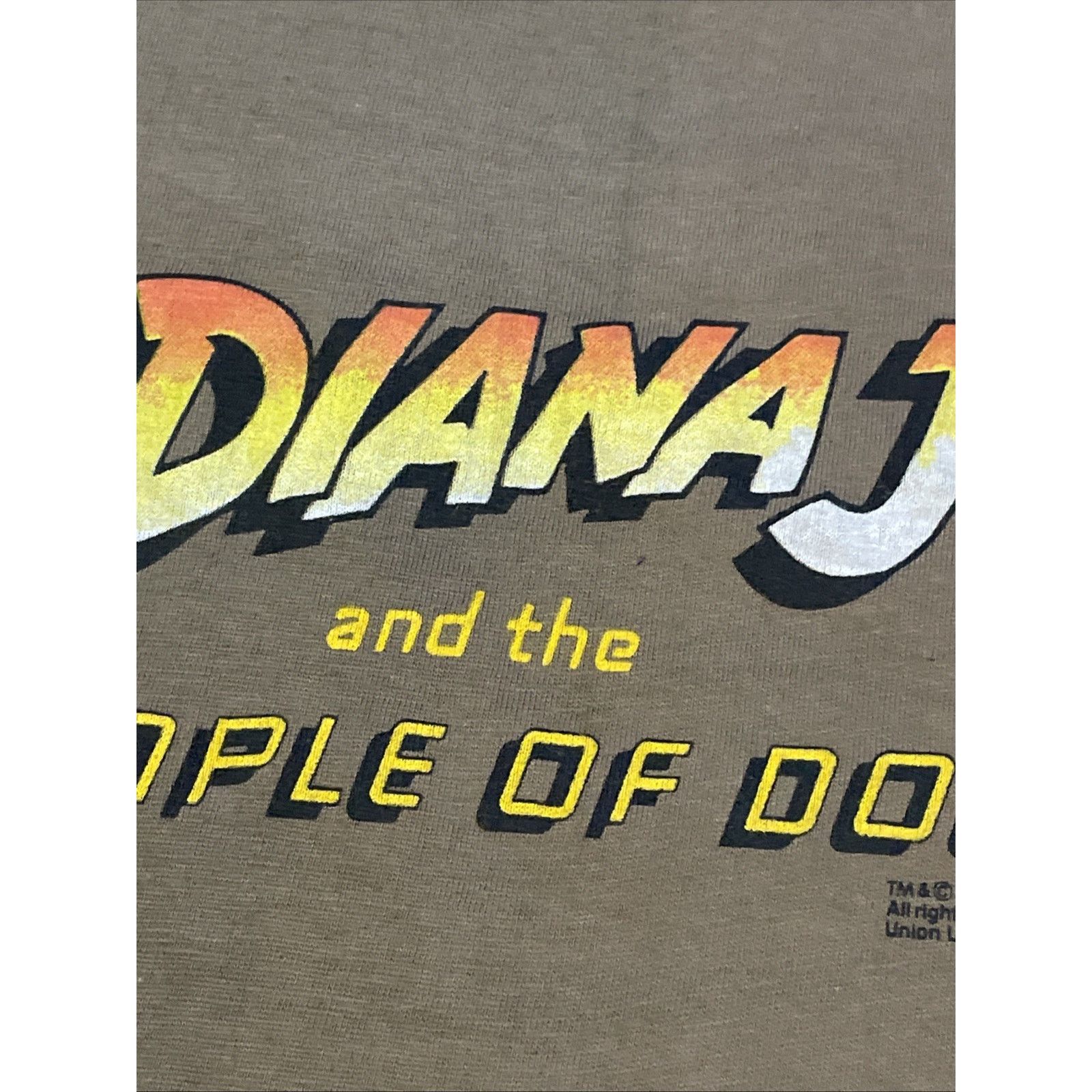 Fruit Of The Loom Vtg 1984 Indiana Jones Temple of Doom Movie Promo T-Shirt XL Size US XL / EU 56 / 4 - 4 Thumbnail